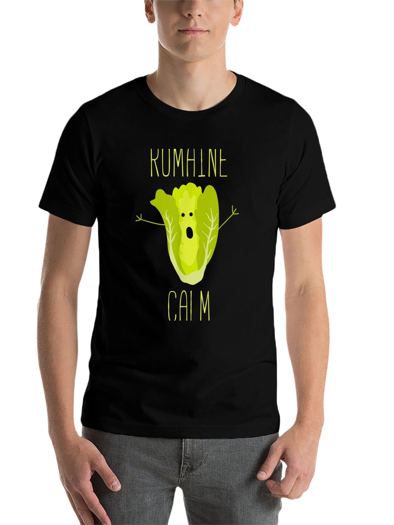 Black KUMHINE CAIM Lettuce Humor T-Shirt view 7