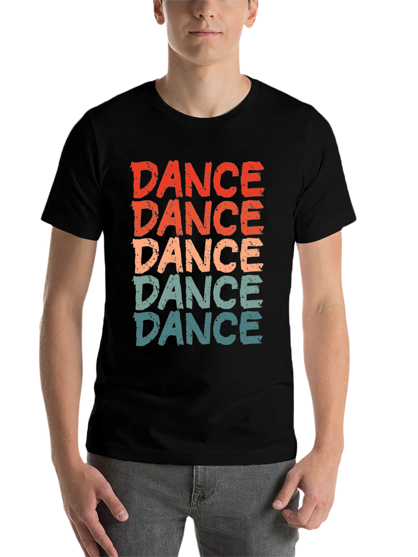 Black Retro "Dance" Graphic T-Shirt view 7
