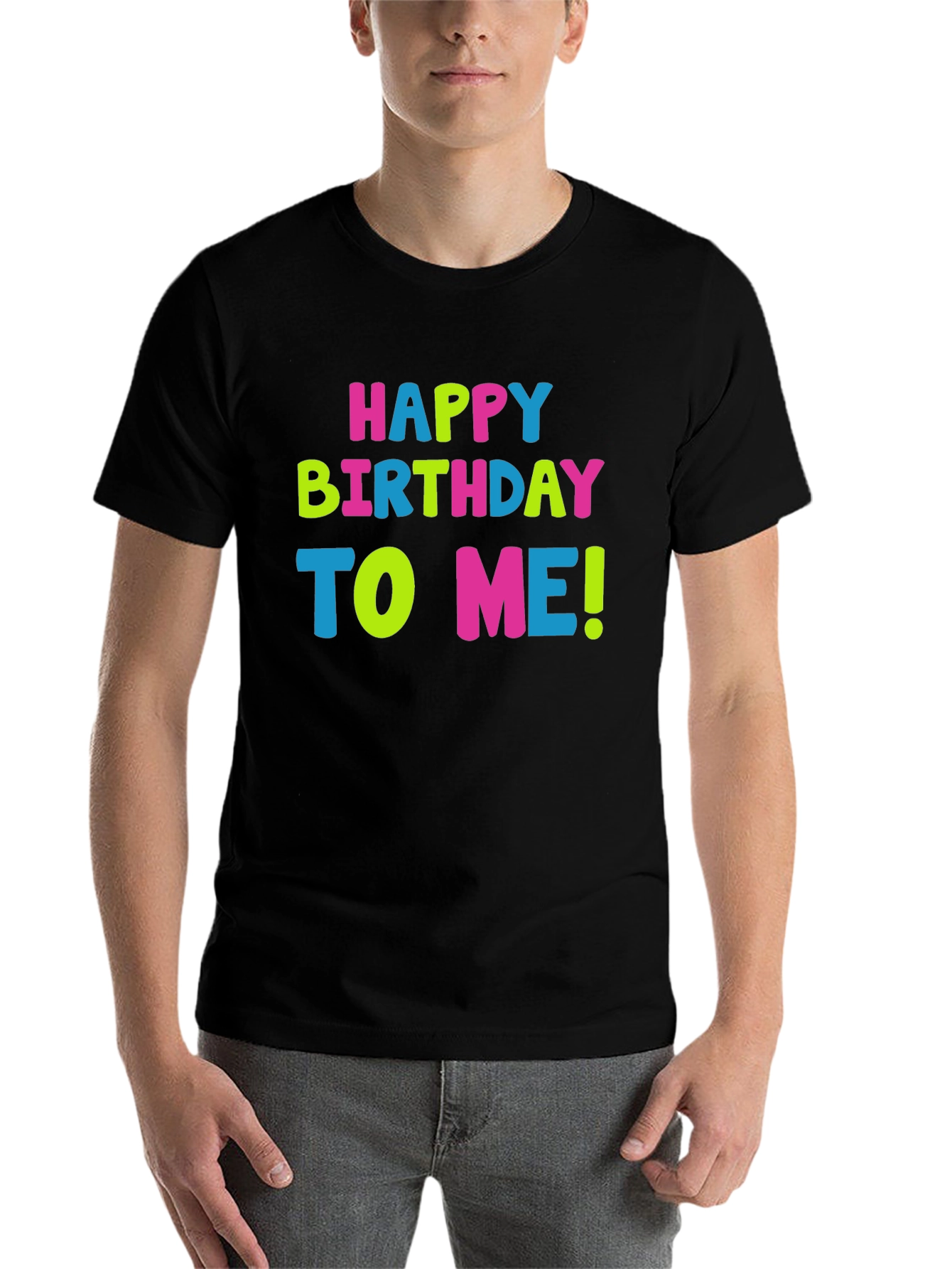 Black Happy Birthday To Me! Graphic Tee view 7