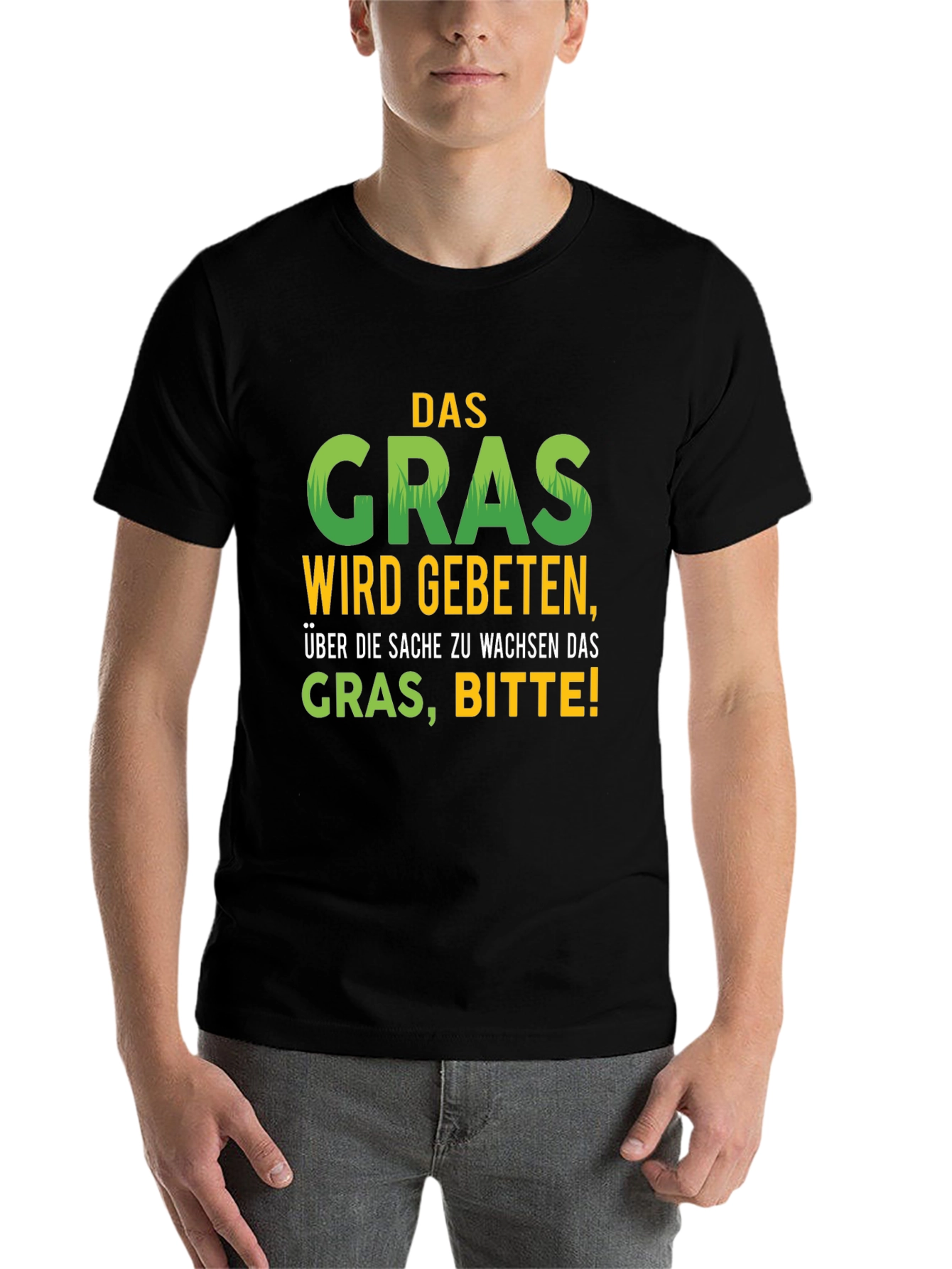 Black Funny Grass T-Shirt view 7