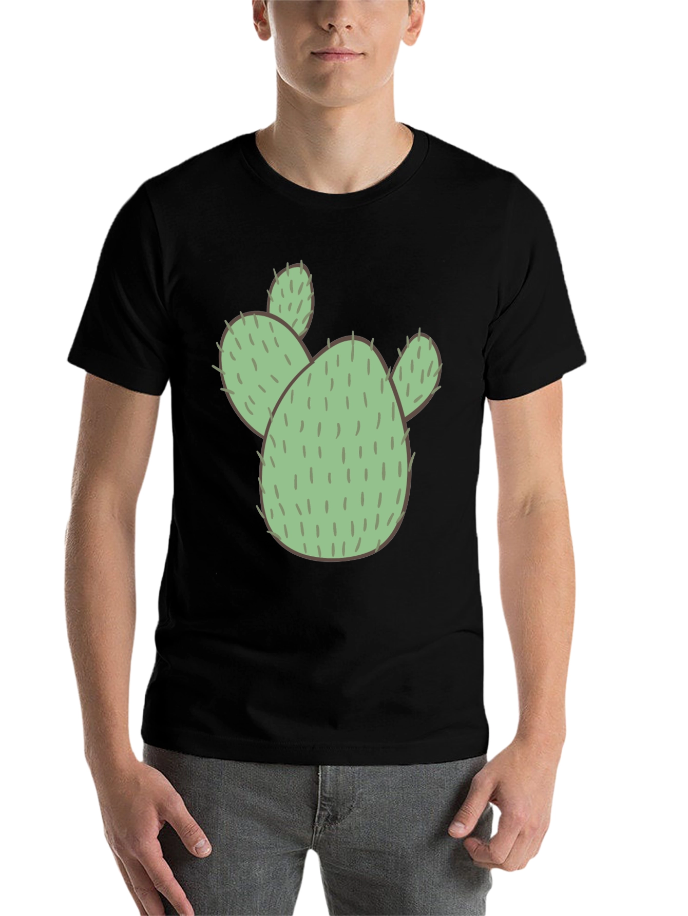 Black Cactus Graphic Black T-Shirt view 7