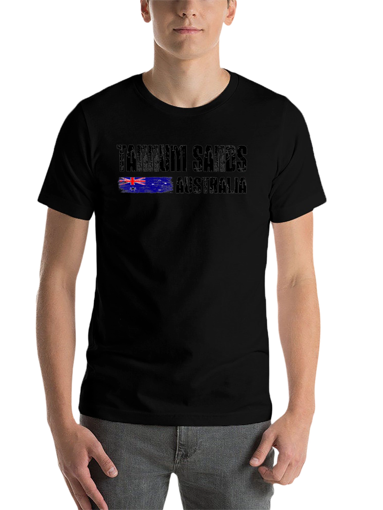 Black Tannum Sands Australia Tee - Black Graphic T-Shirt view 7