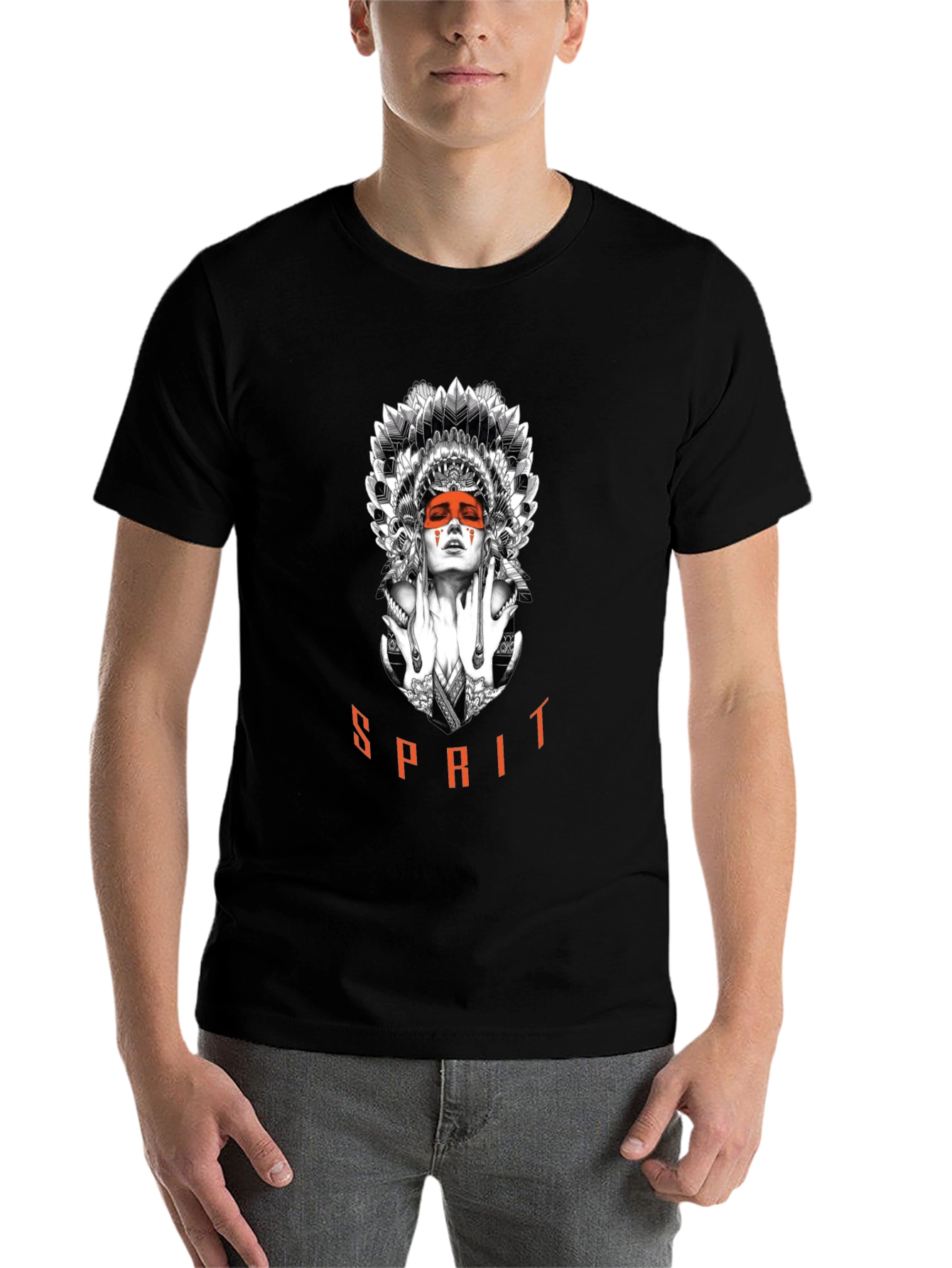 Black Spirit Graphic T-Shirt - Artistic Menswear view 7