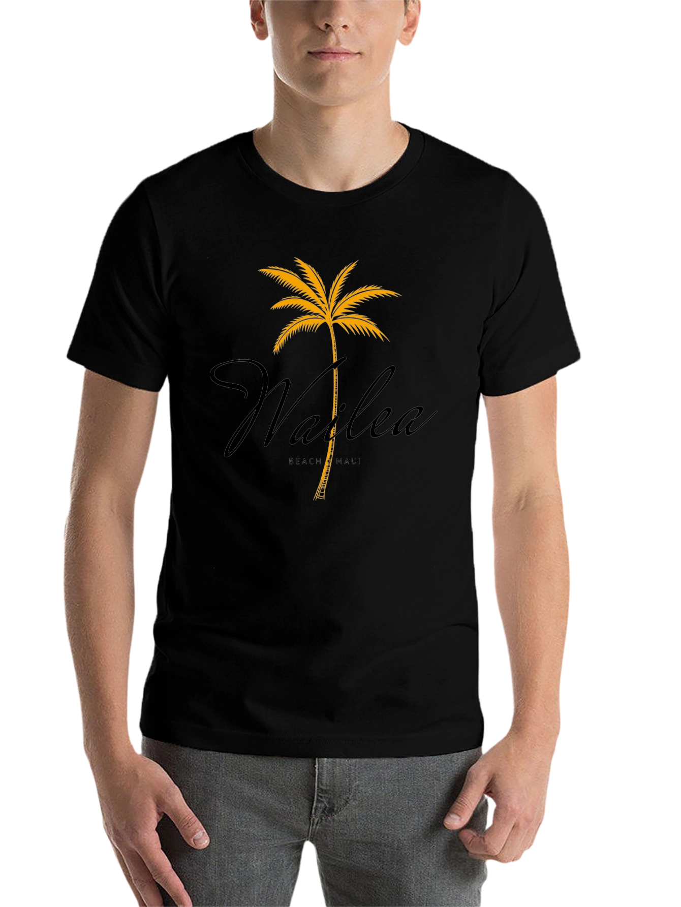Wailea Beach Maui Palm Tree Graphic T-Shirt - 7