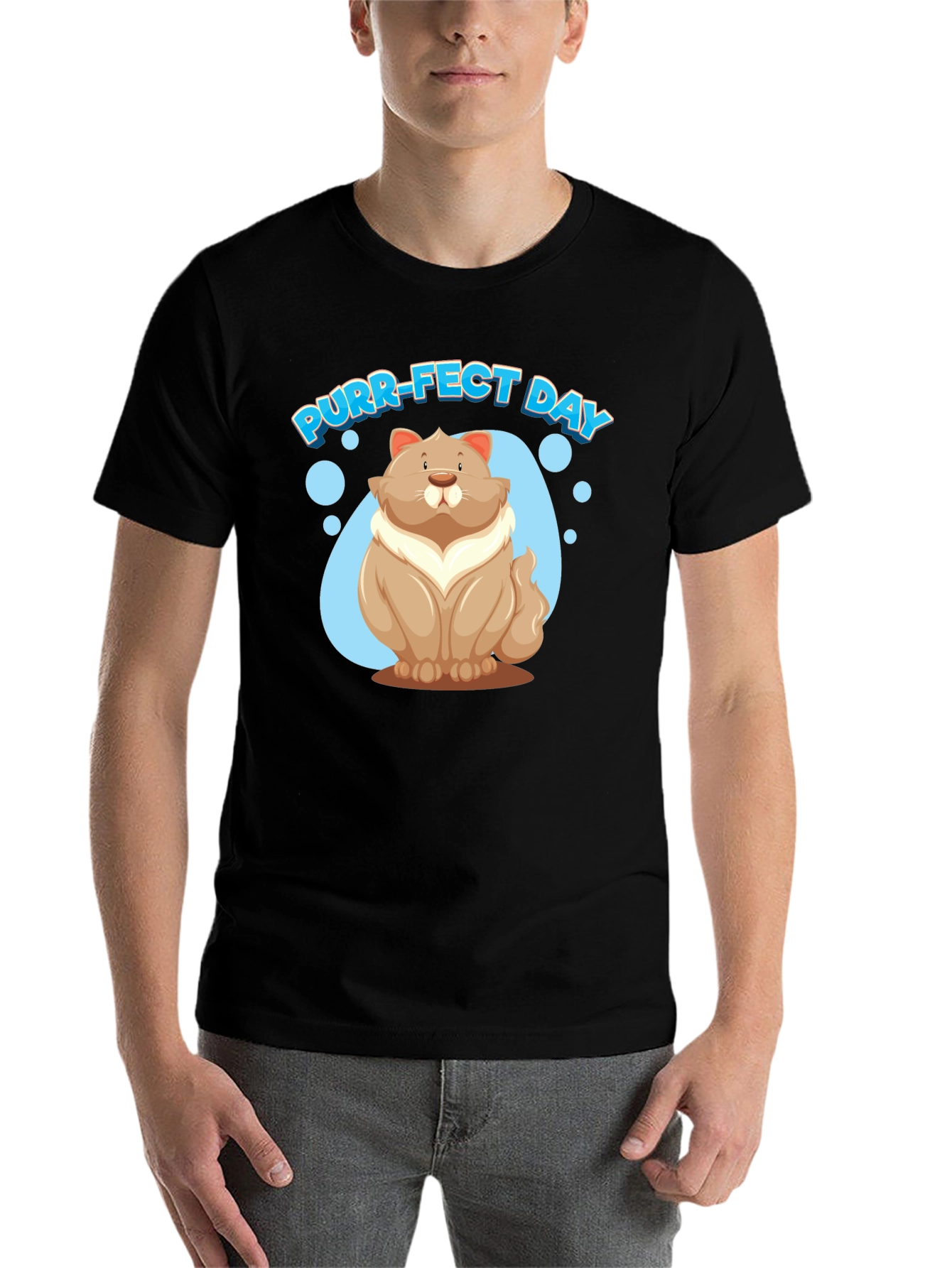 Black Purr-fect Day Cat T-Shirt view 7
