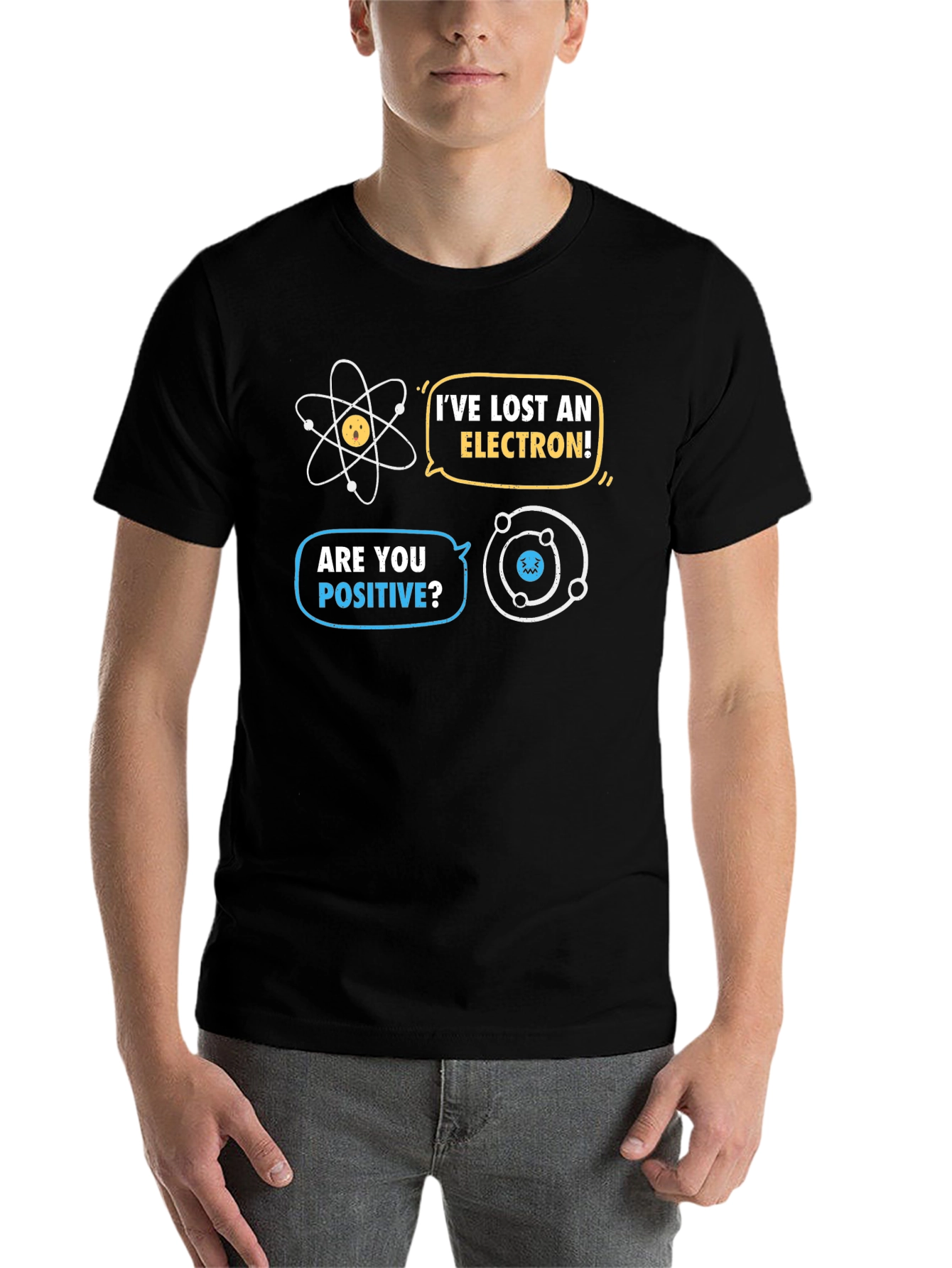 Black Funny Chemistry T-Shirt - I've Lost An Electron view 7