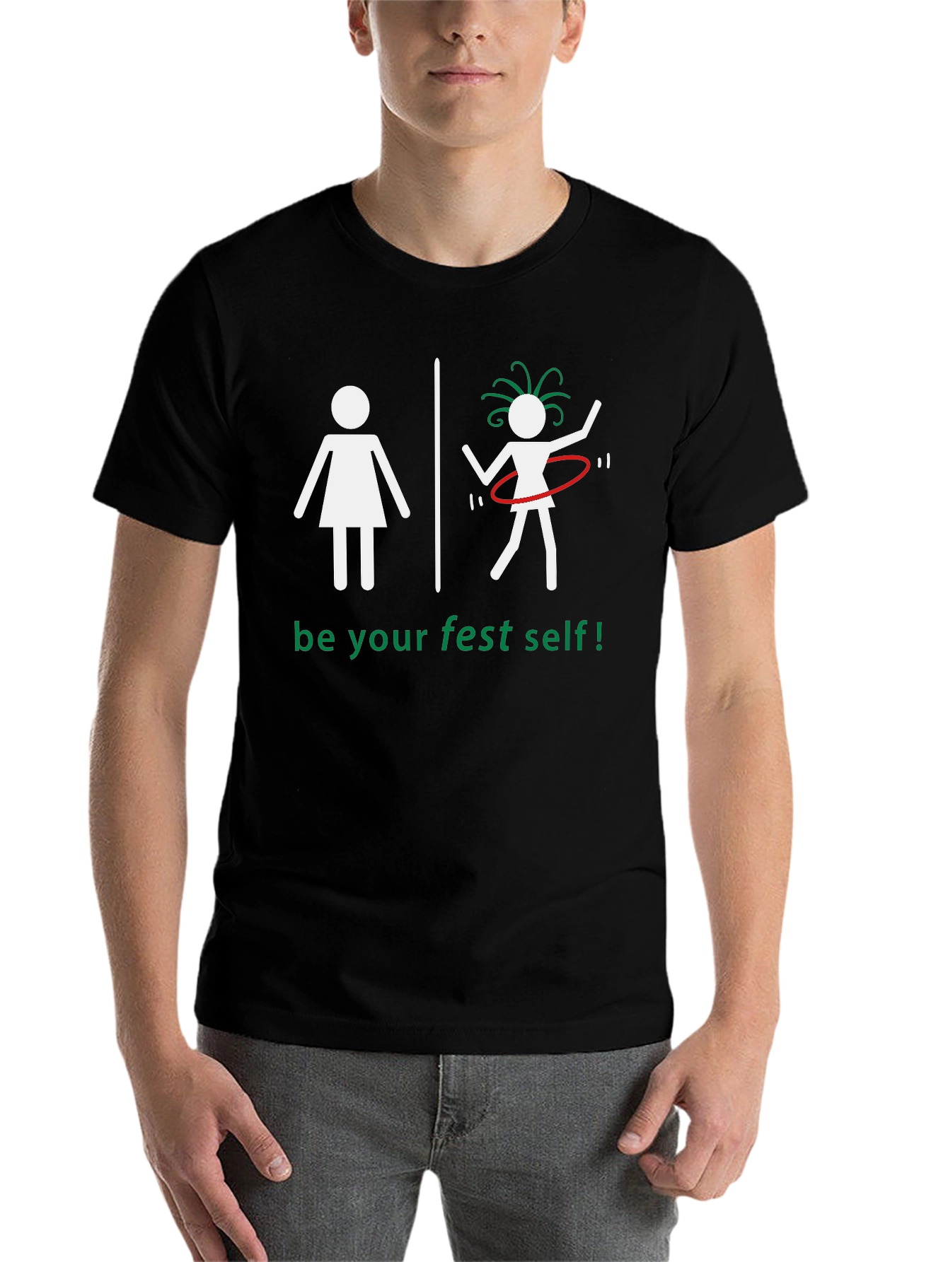 Black Be Your Fest Self Graphic Tee view 7