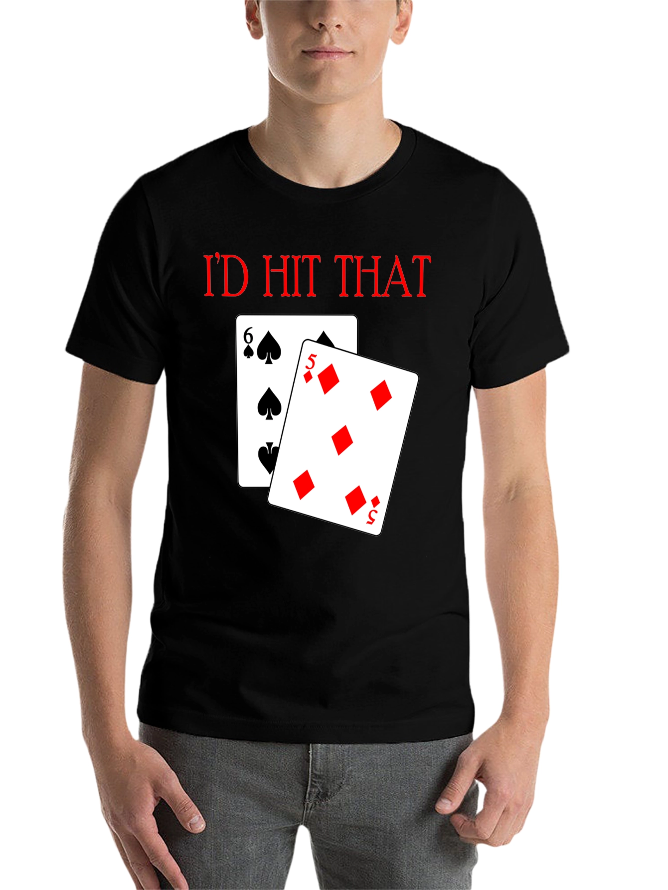 Black I'd Hit That Poker T-Shirt view 7