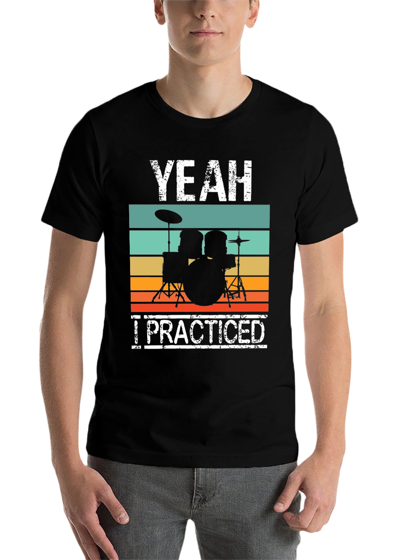 Yeah I Practiced Drummer Graphic Tee - 7