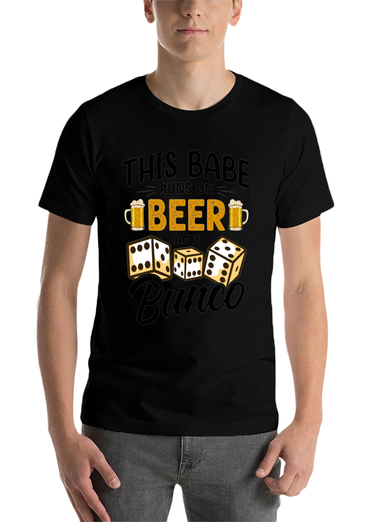 Runs on Beer and Bunco T-Shirt - 7
