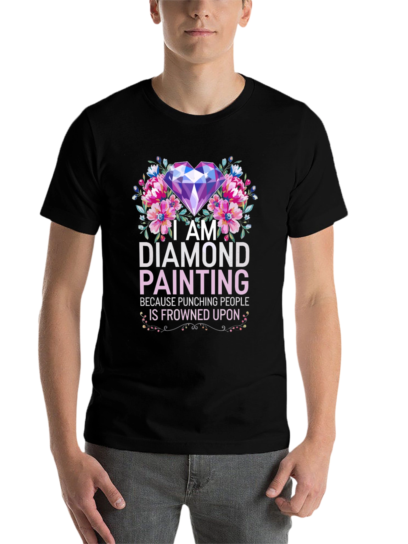 Black Diamond Painting Hobby T-Shirt view 7