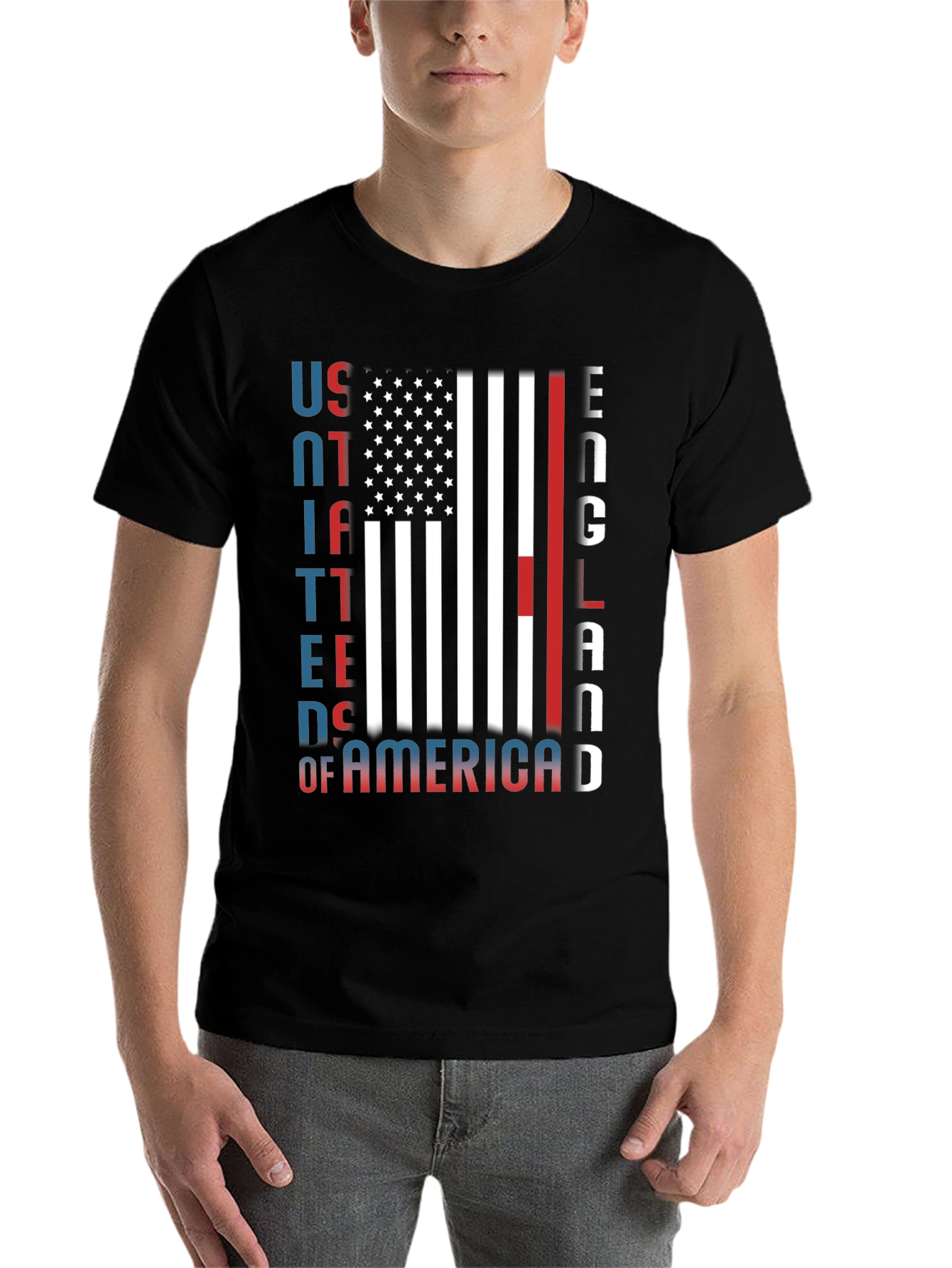 Black United States of England T-Shirt view 7
