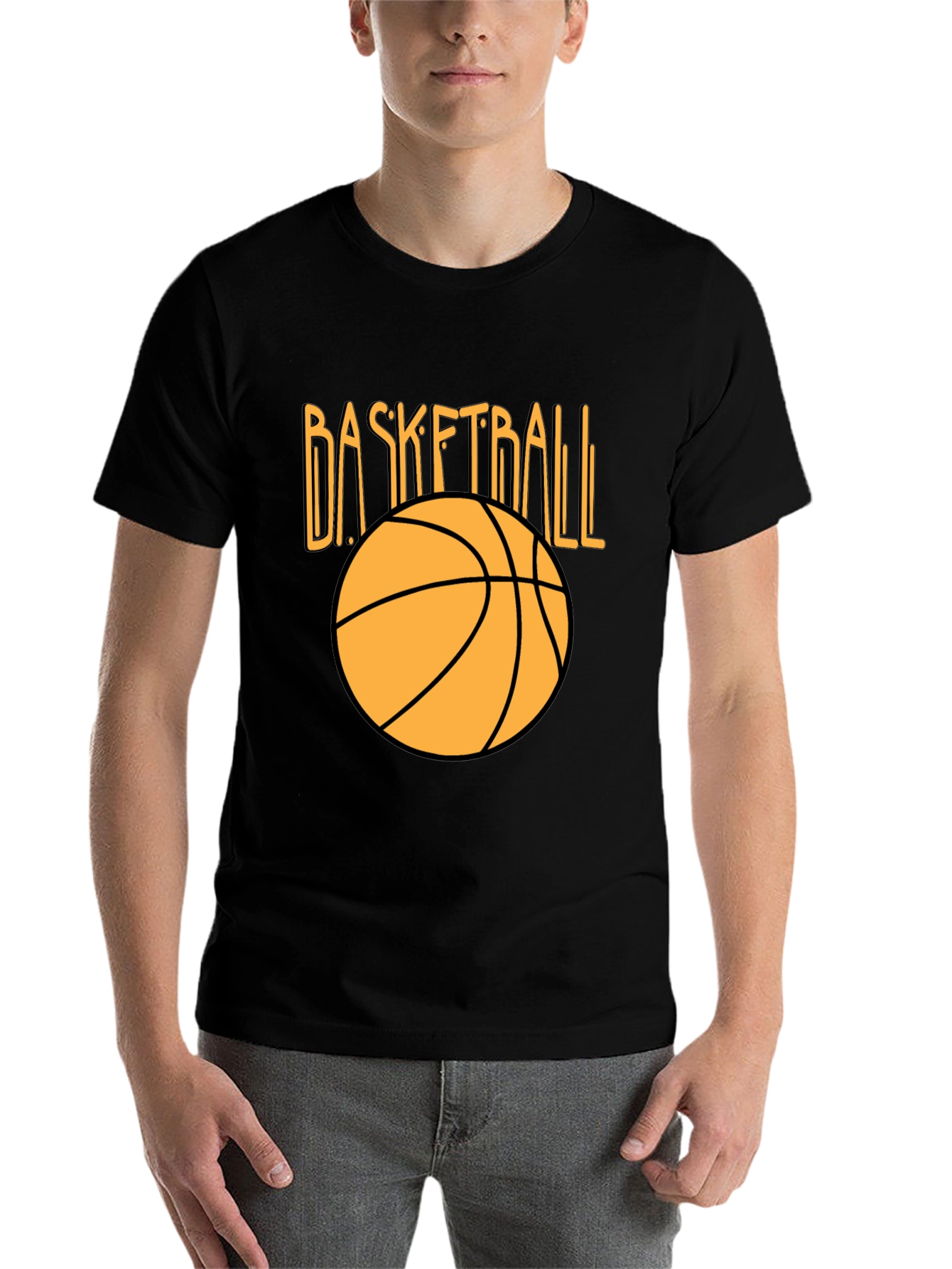 Black Basketball Graphic Black Tee view 7
