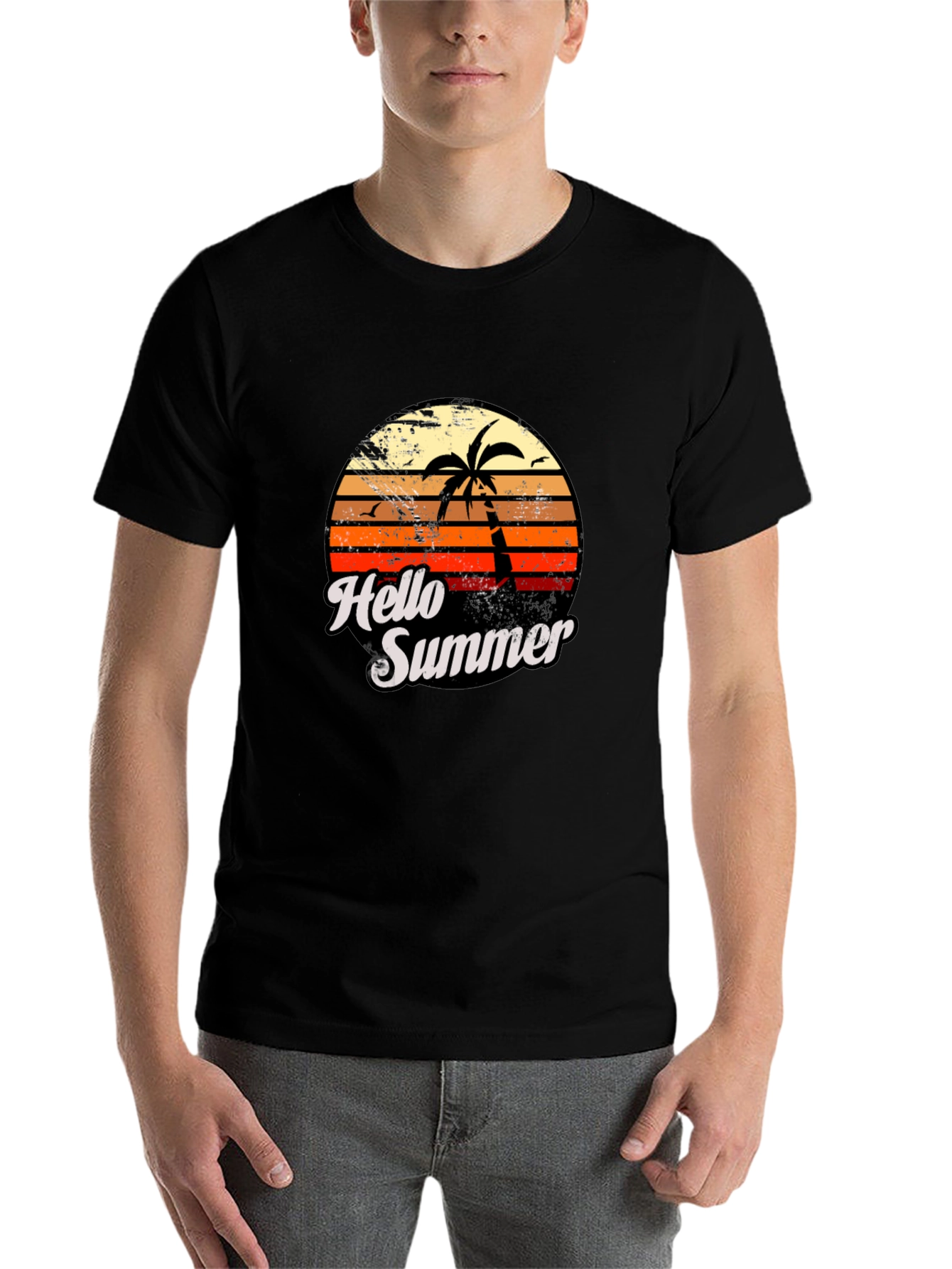 Black Hello Summer Graphic Tee view 7
