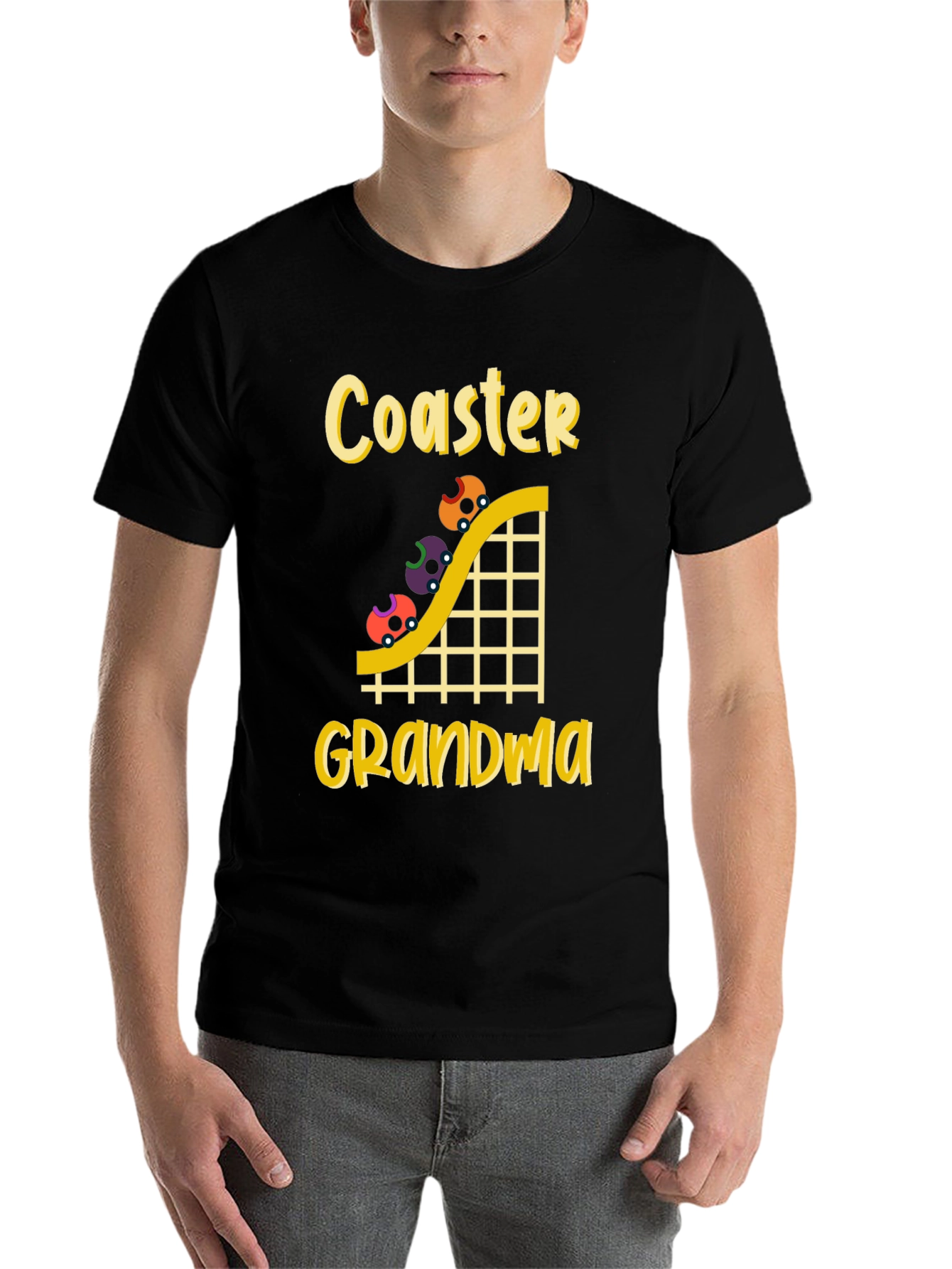 Black Coaster Grandma Black T-Shirt view 7