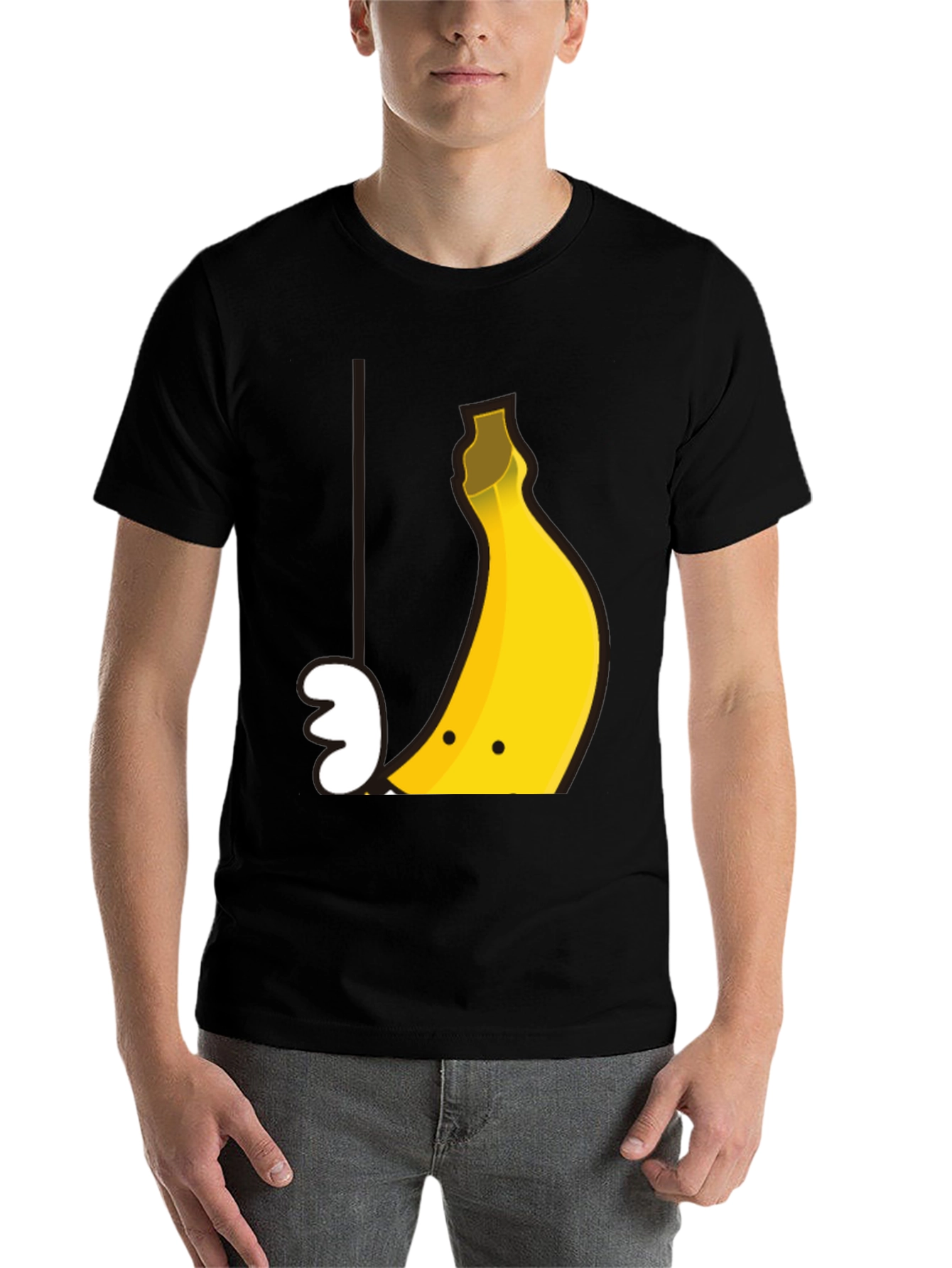 Black Banana Smile Graphic Tee - Soft Cotton Casual T-Shirt view 7
