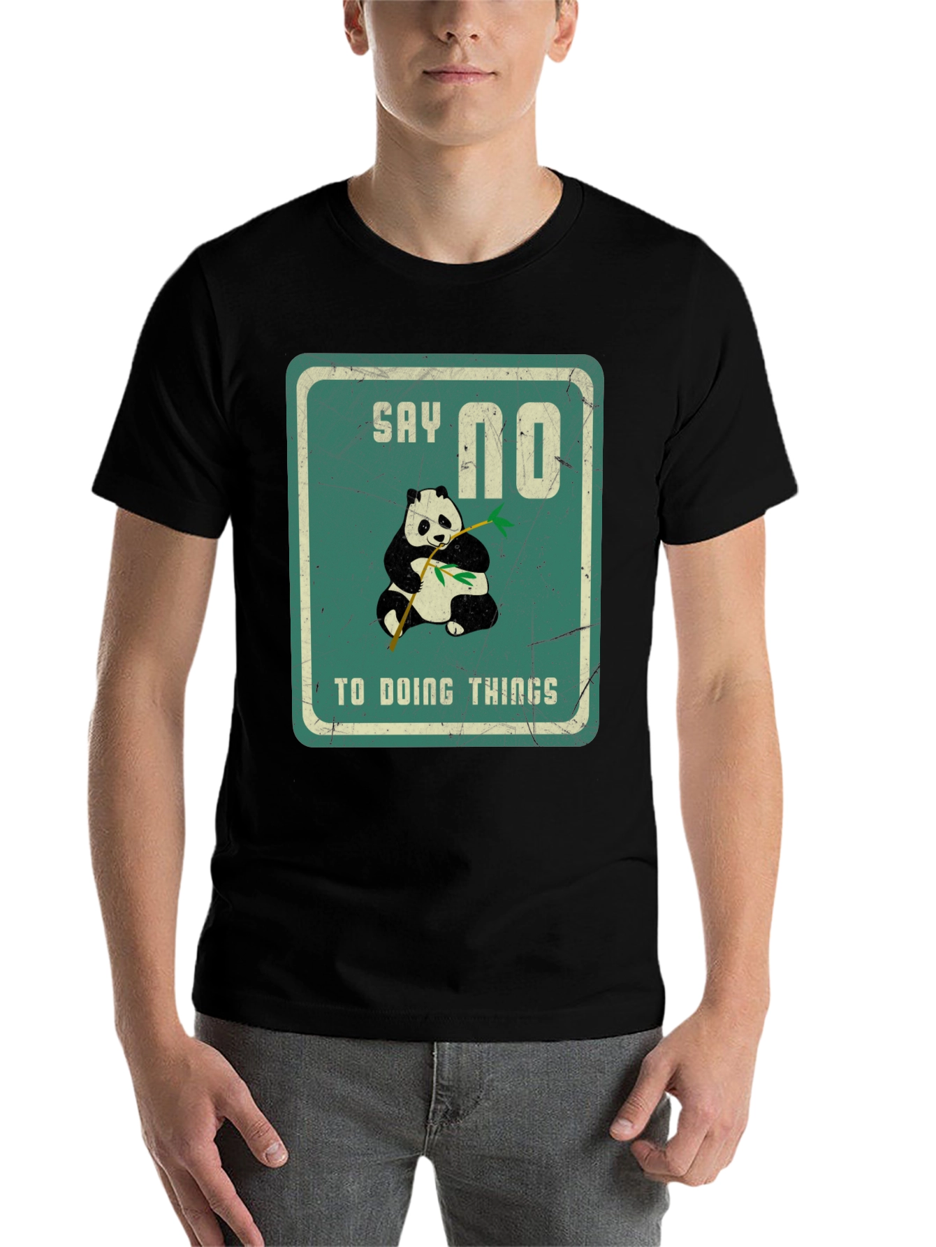 Black Say No To Doing Things T-Shirt view 7