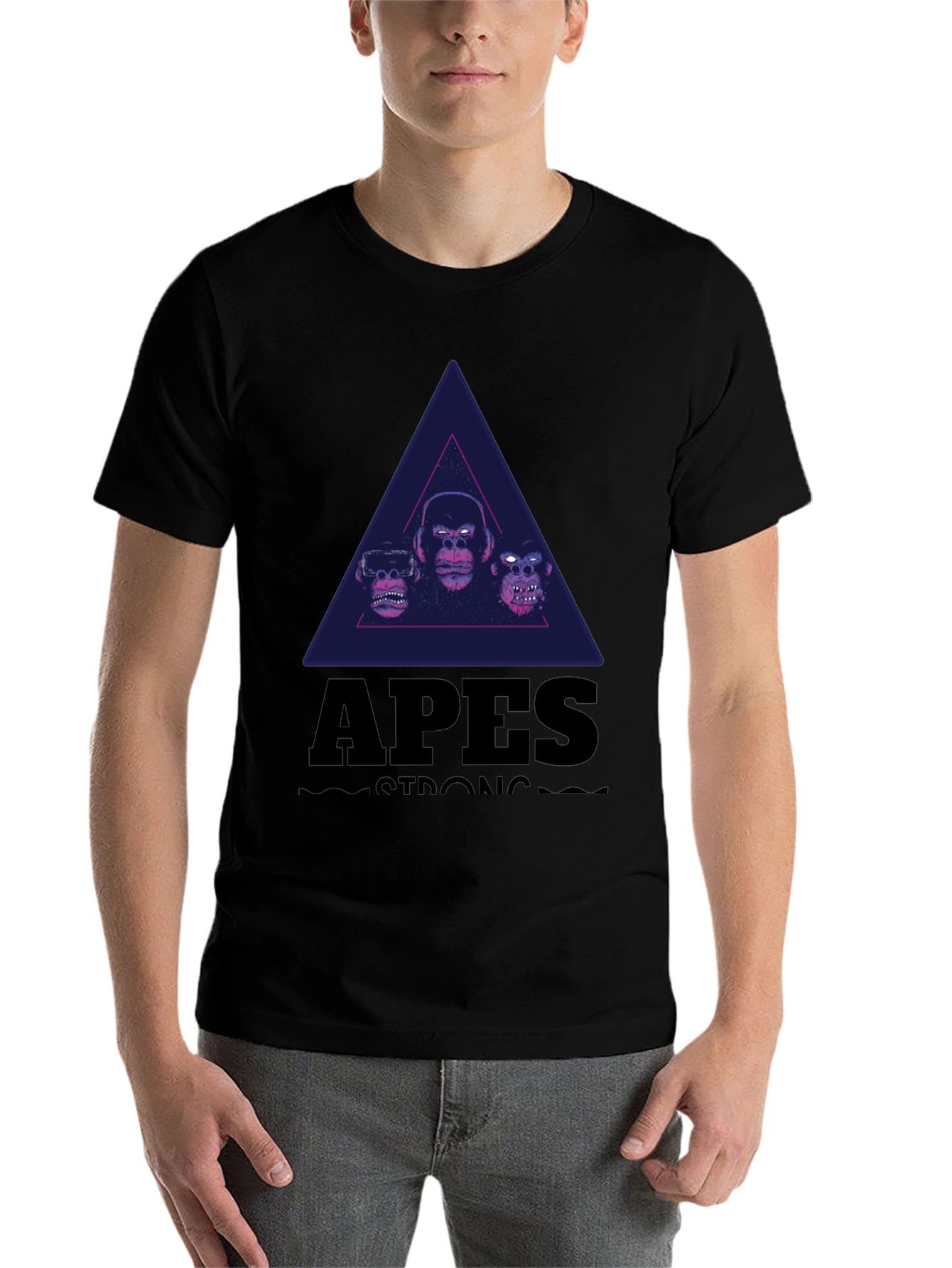Black Apes Strong Graphic Tee - Black view 7