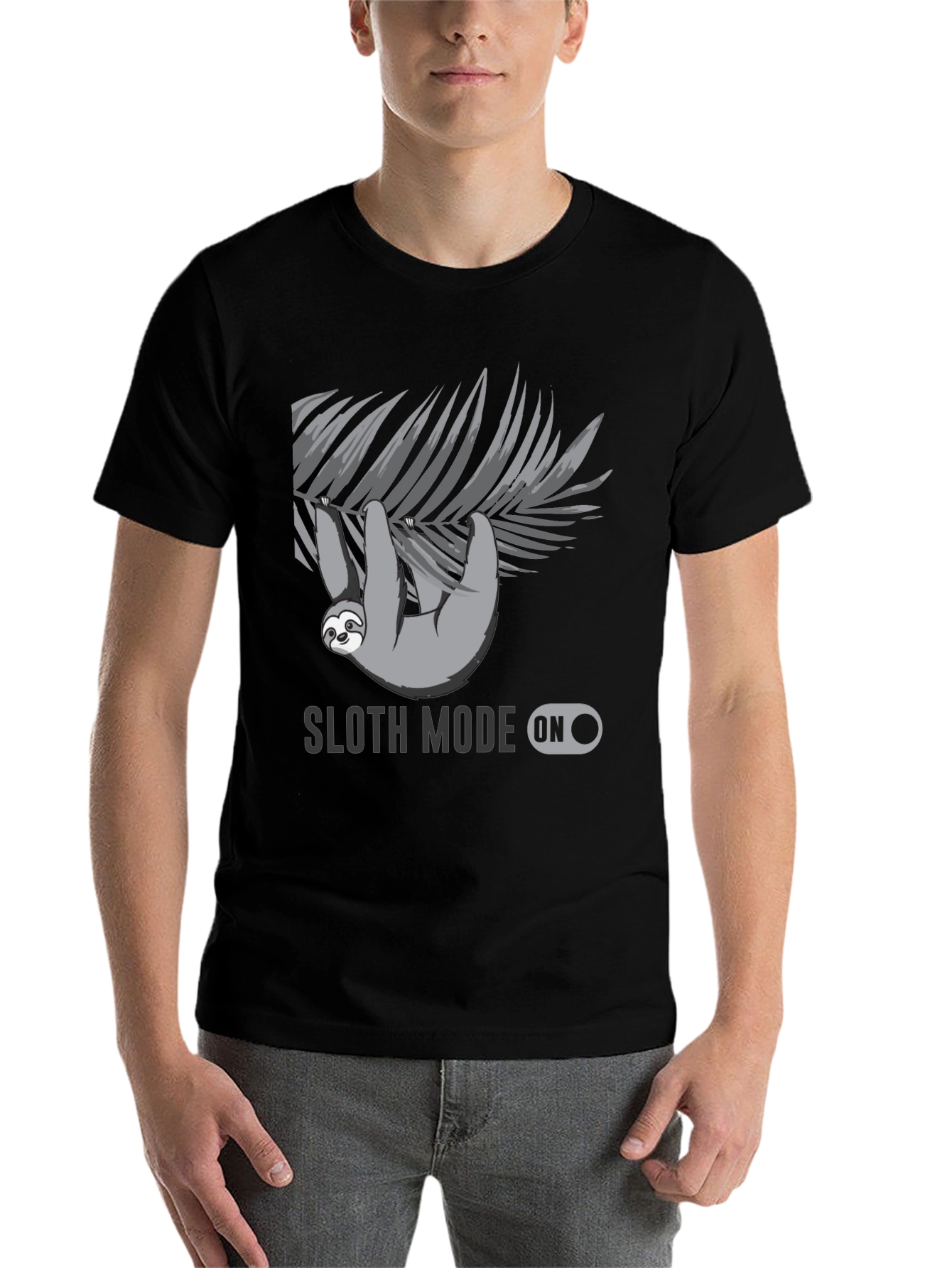 Black Sloth Mode On - Graphic T-Shirt view 7