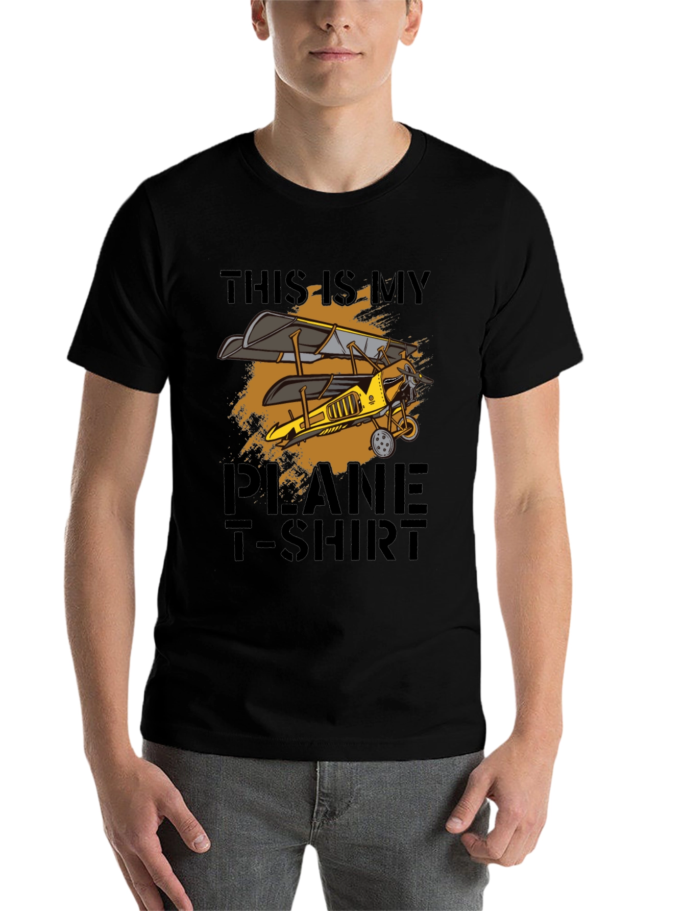 Black Vintage Biplane T-Shirt - Airplane Lover Gift view 7