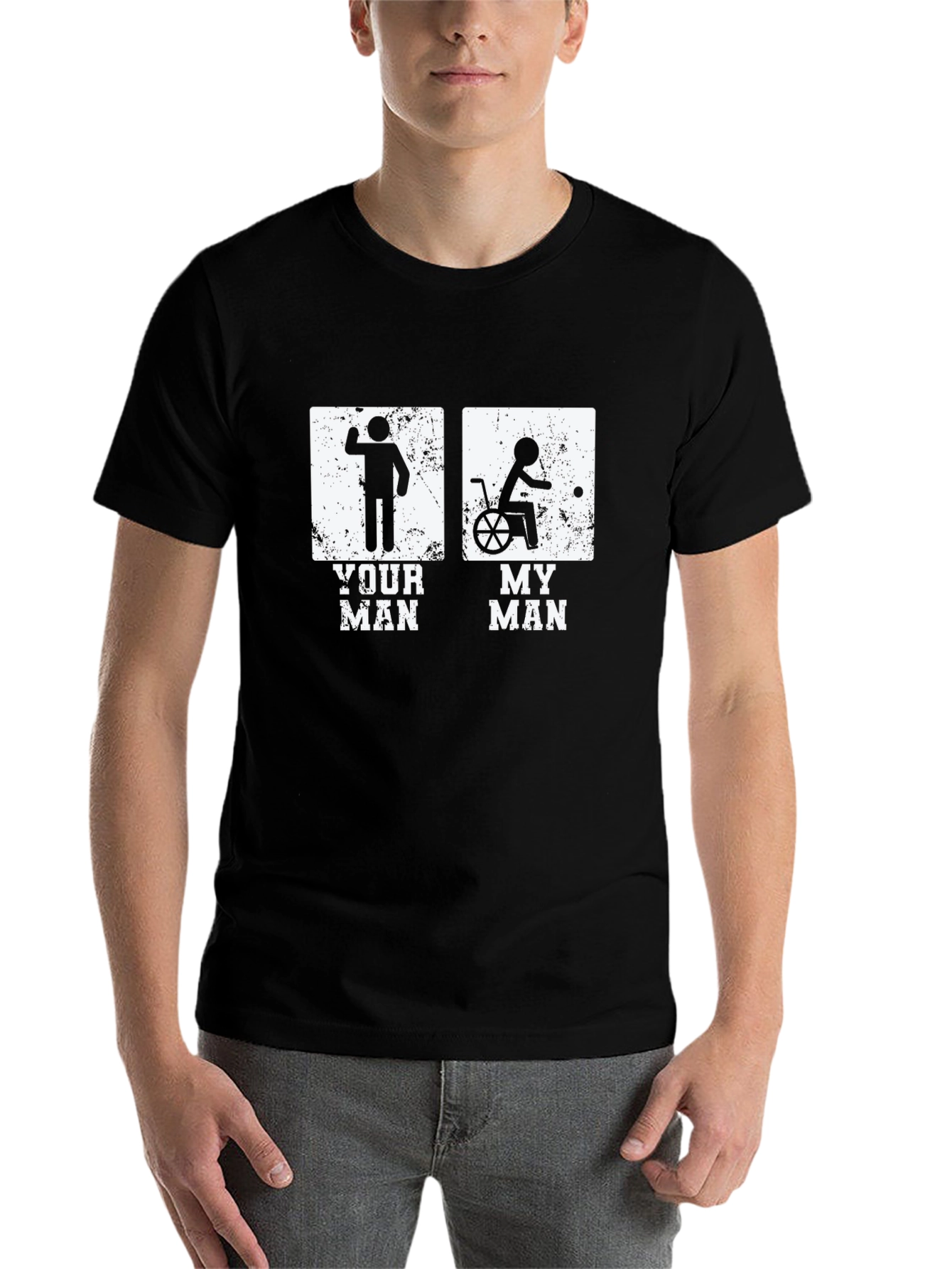 Black Your Man My Man Funny Graphic T-Shirt view 7