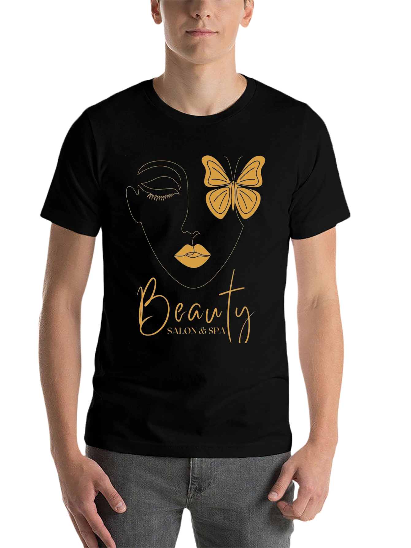 Black Beauty Salon & Spa T-Shirt - Stylish Unisex Tee view 7