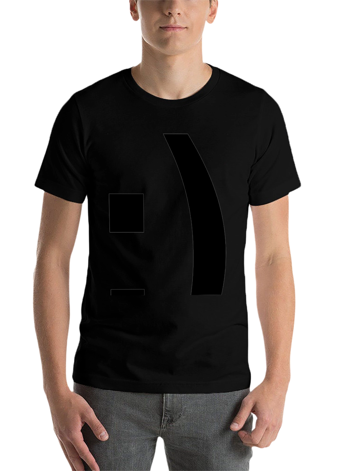 Black Modern Graphic Black T-Shirt view 7