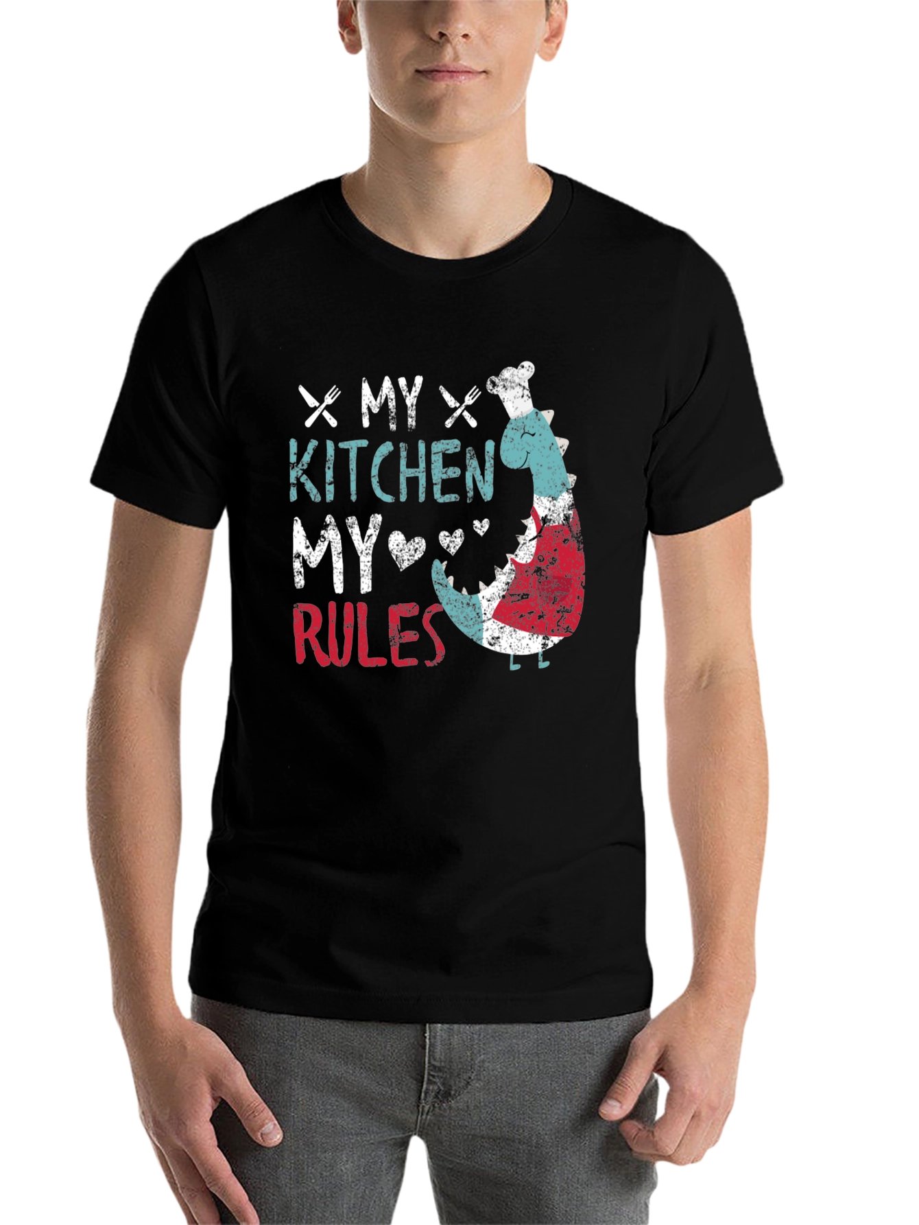 Black My Kitchen My Rules T-Shirt view 7