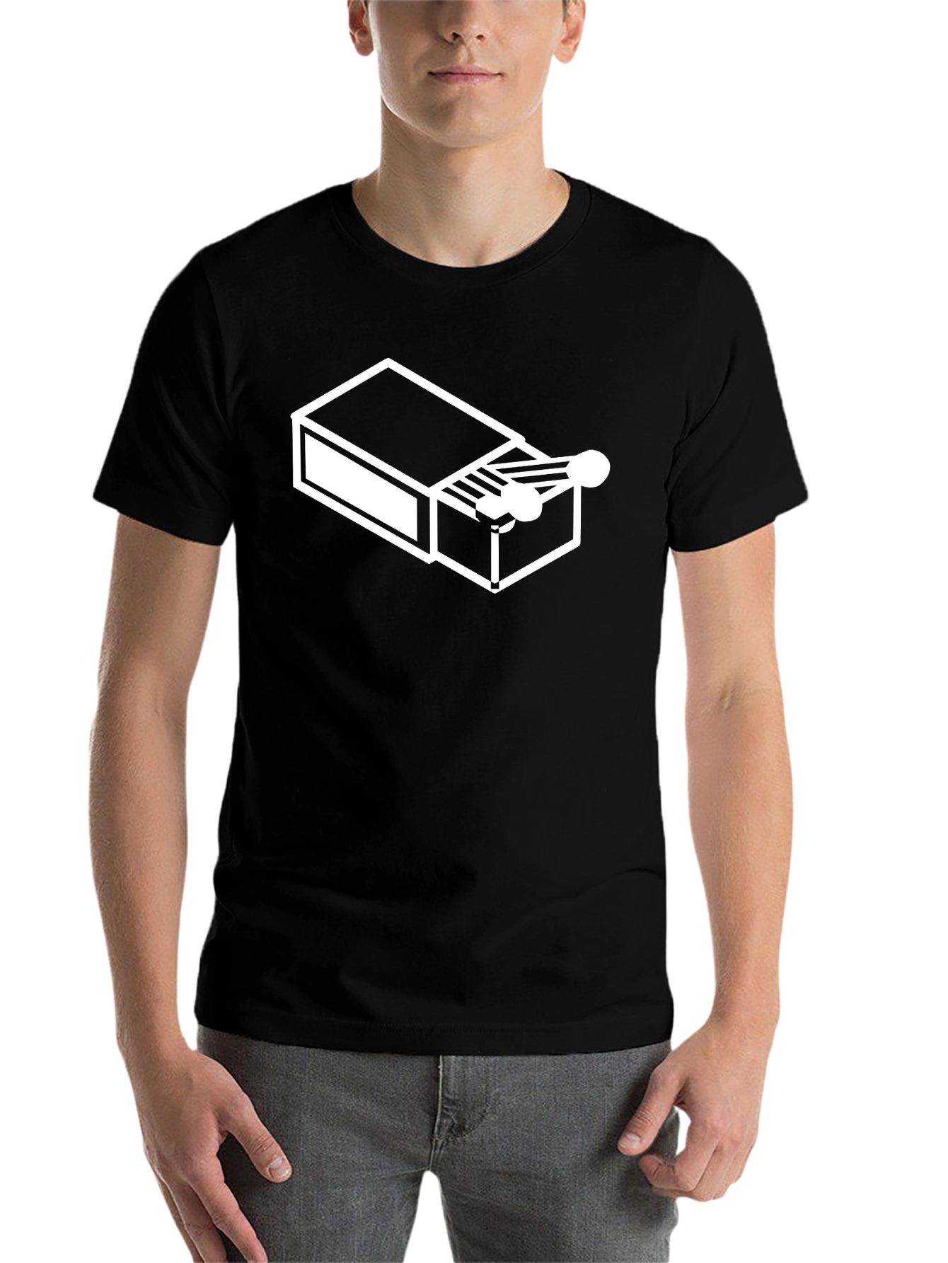 Black Matchbox Graphic Tee - Cool & Unique Design view 7