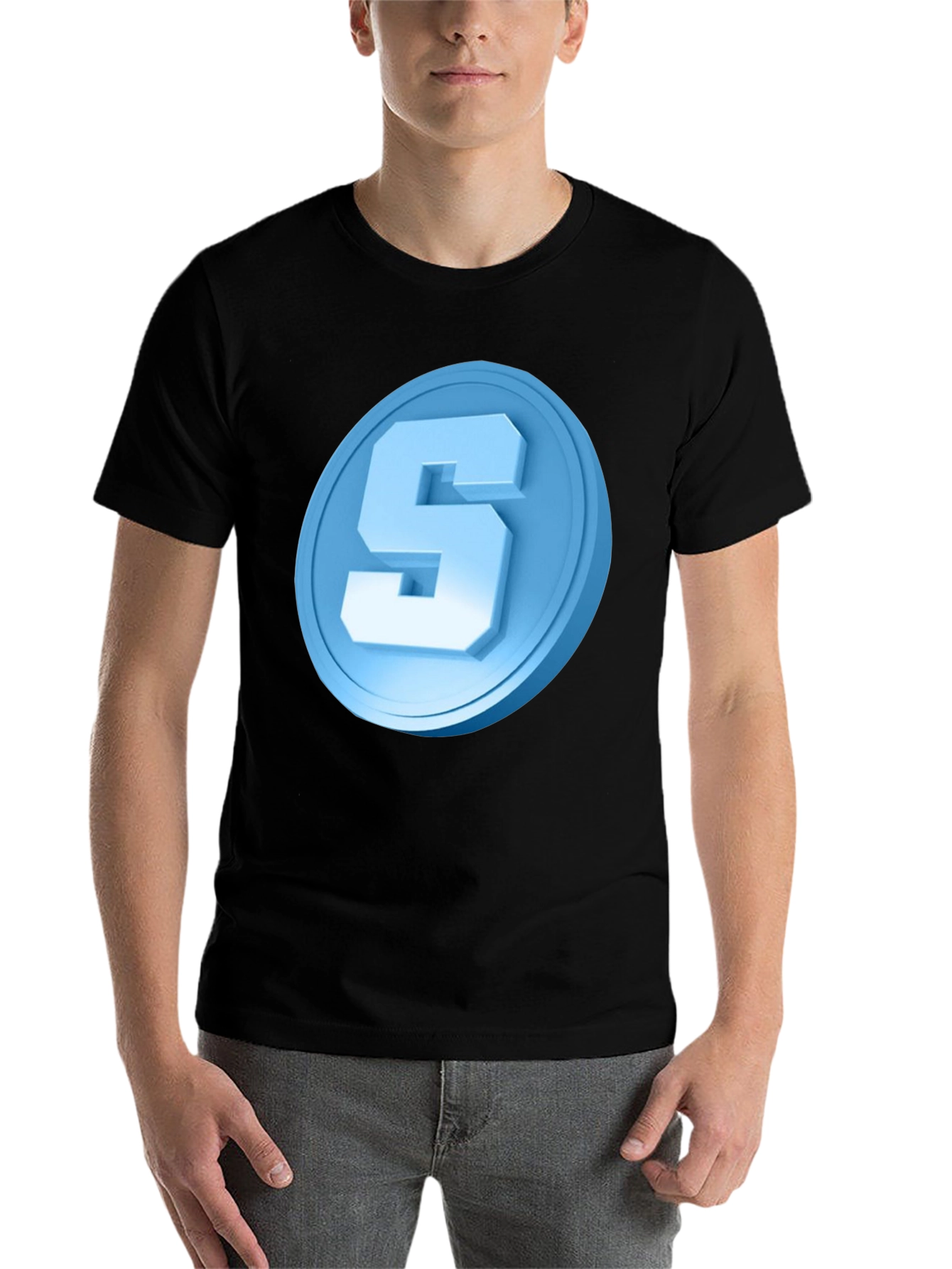 Black Number 5 Graphic Tee - Casual Comfort view 7