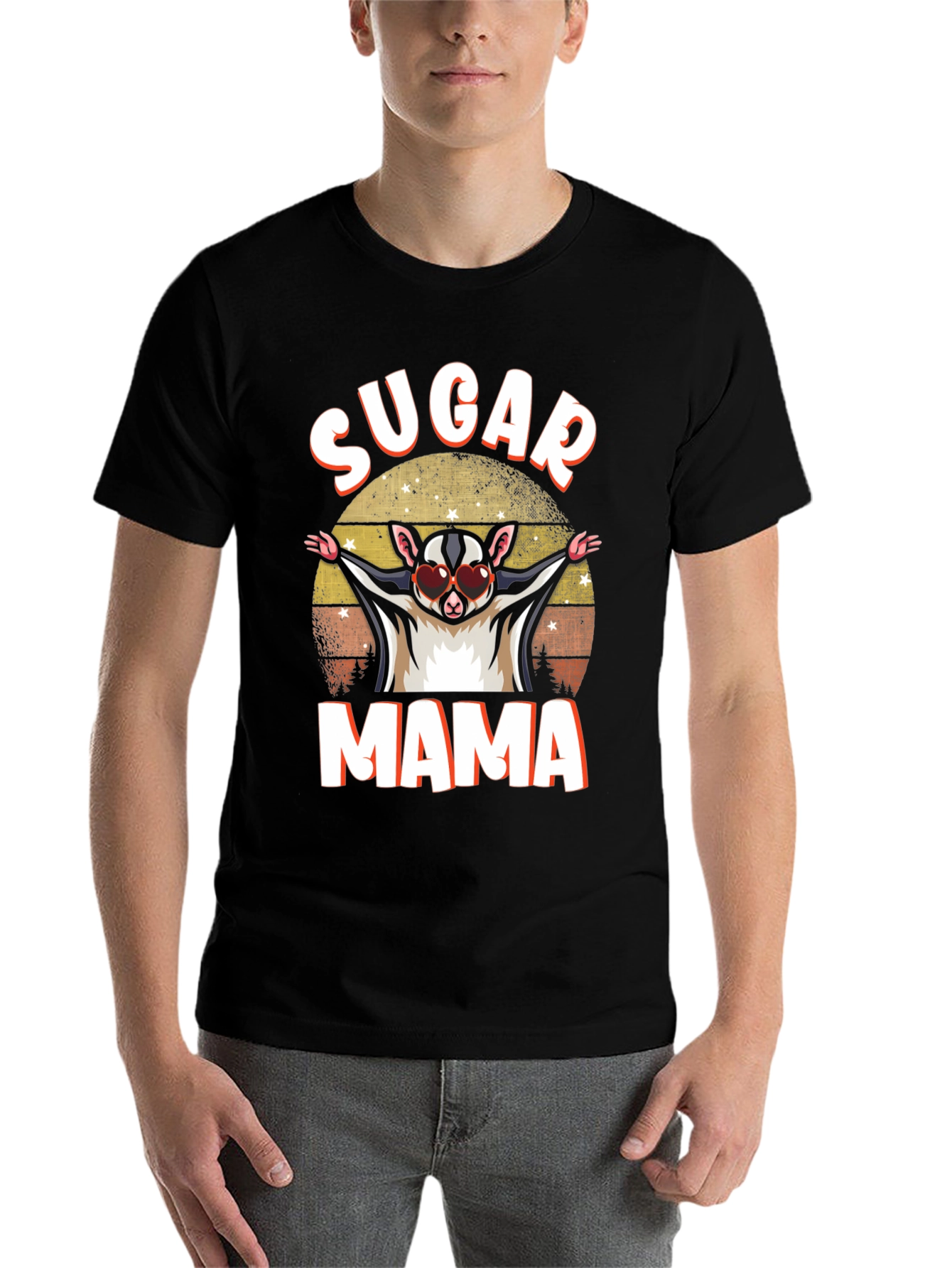 Black Sugar Mama Sugar Glider T-Shirt view 7