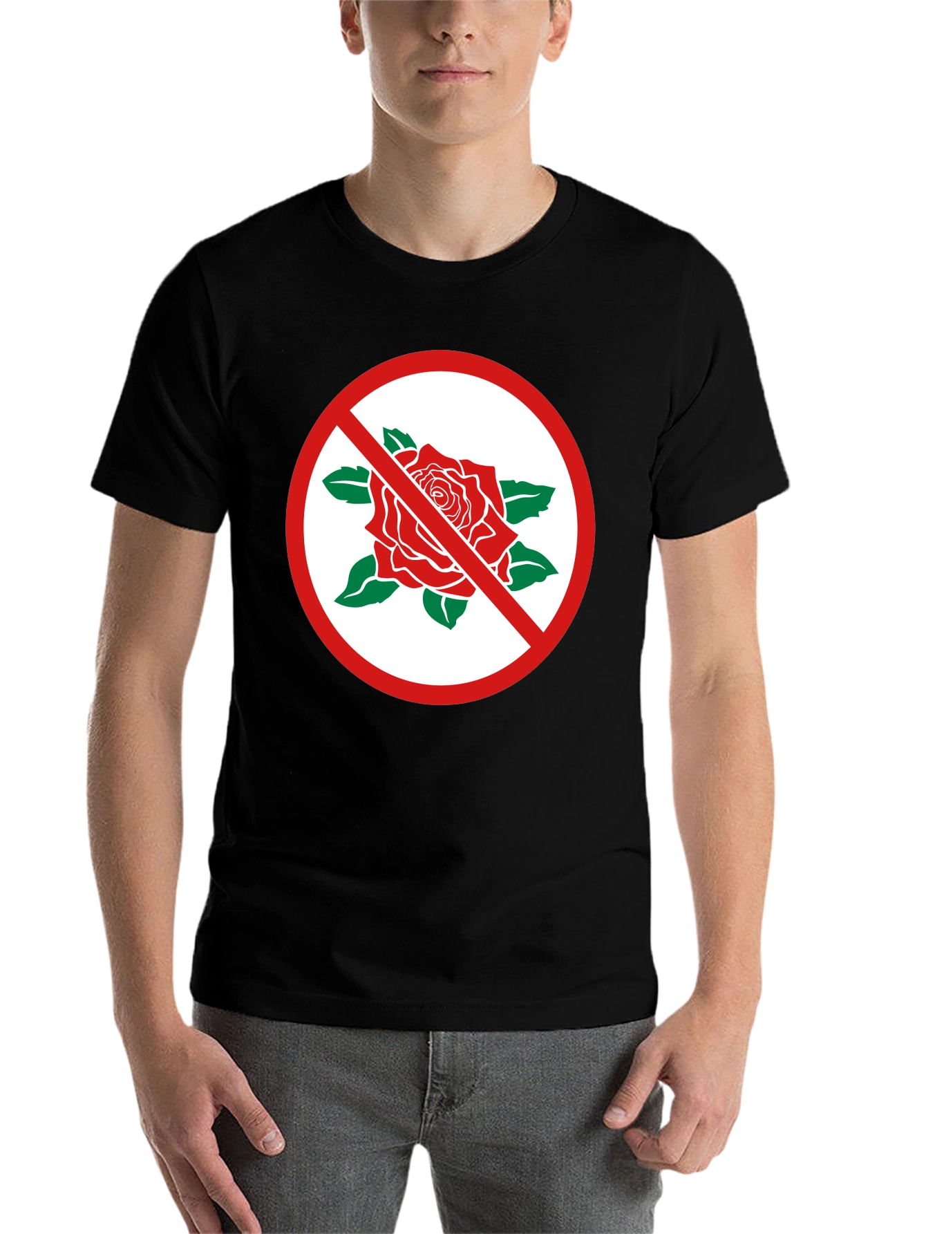 Black No Roses Graphic T-Shirt view 7