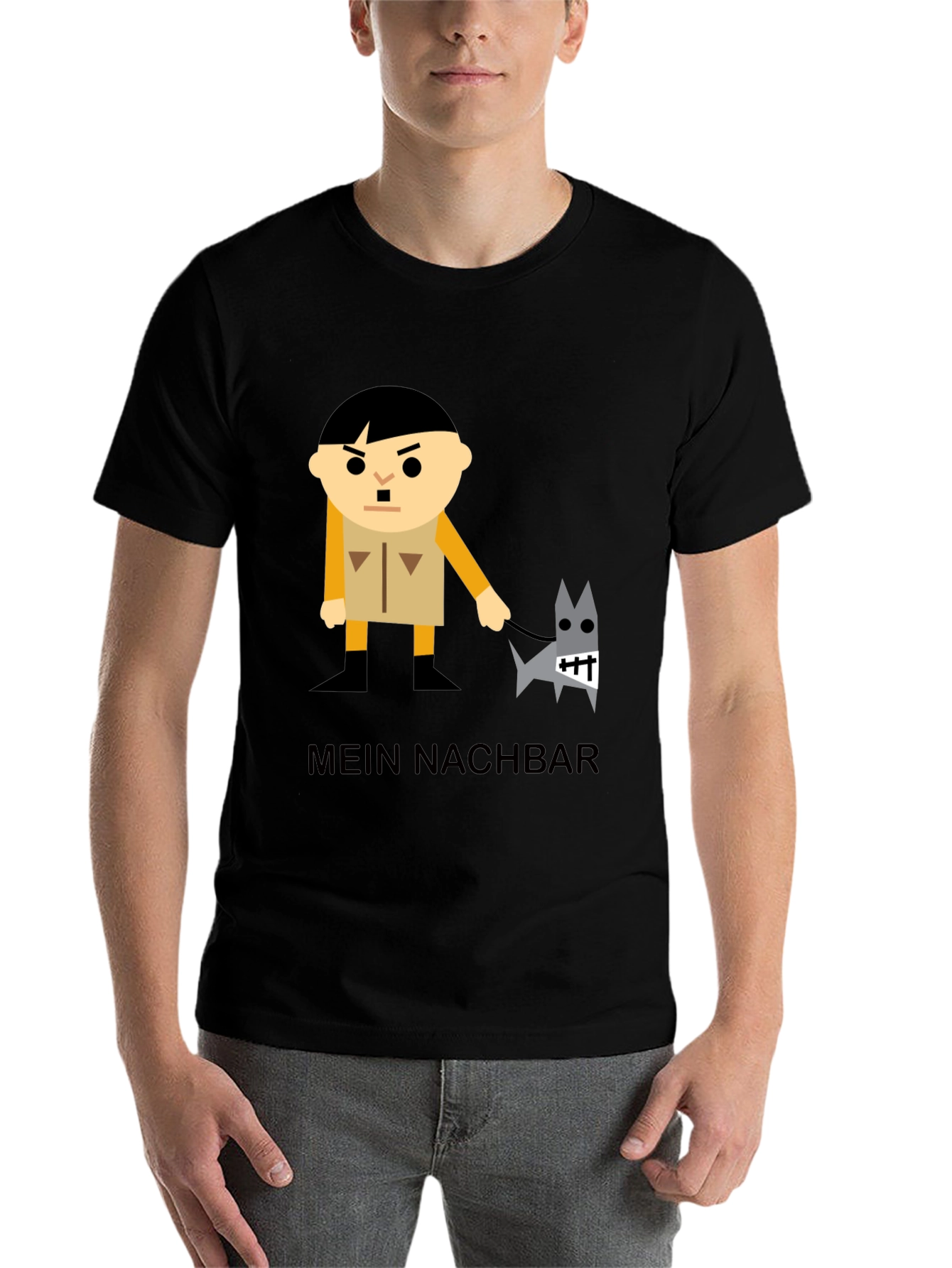 Black Mein Nachbar Graphic T-Shirt - Black view 7