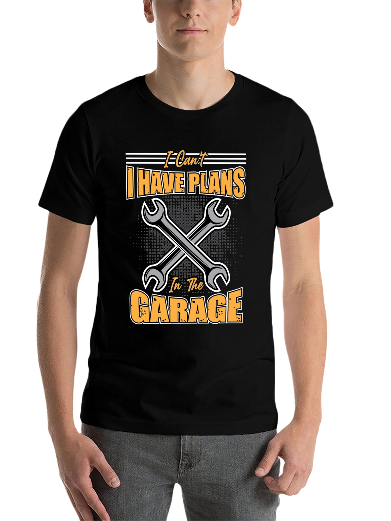 Black Garage Plans T-Shirt - Mechanic Gift Idea view 7