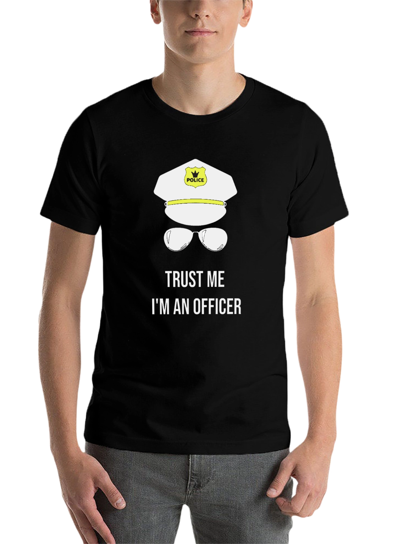 Black Trust Me I'm An Officer T-Shirt Funny Police Tee view 7
