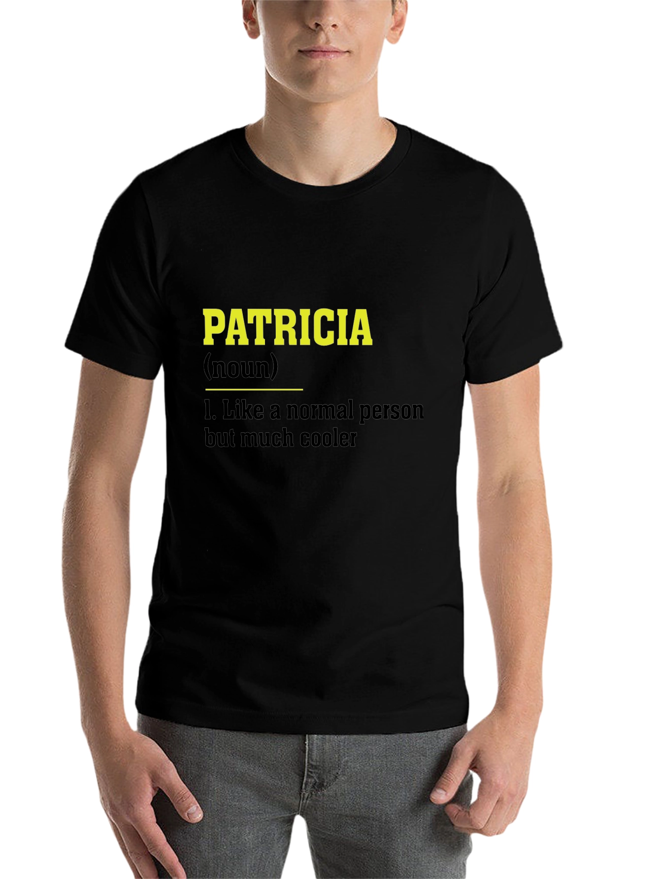 Black Patricia Definition Black T-Shirt Funny Personalized Name Tee view 7