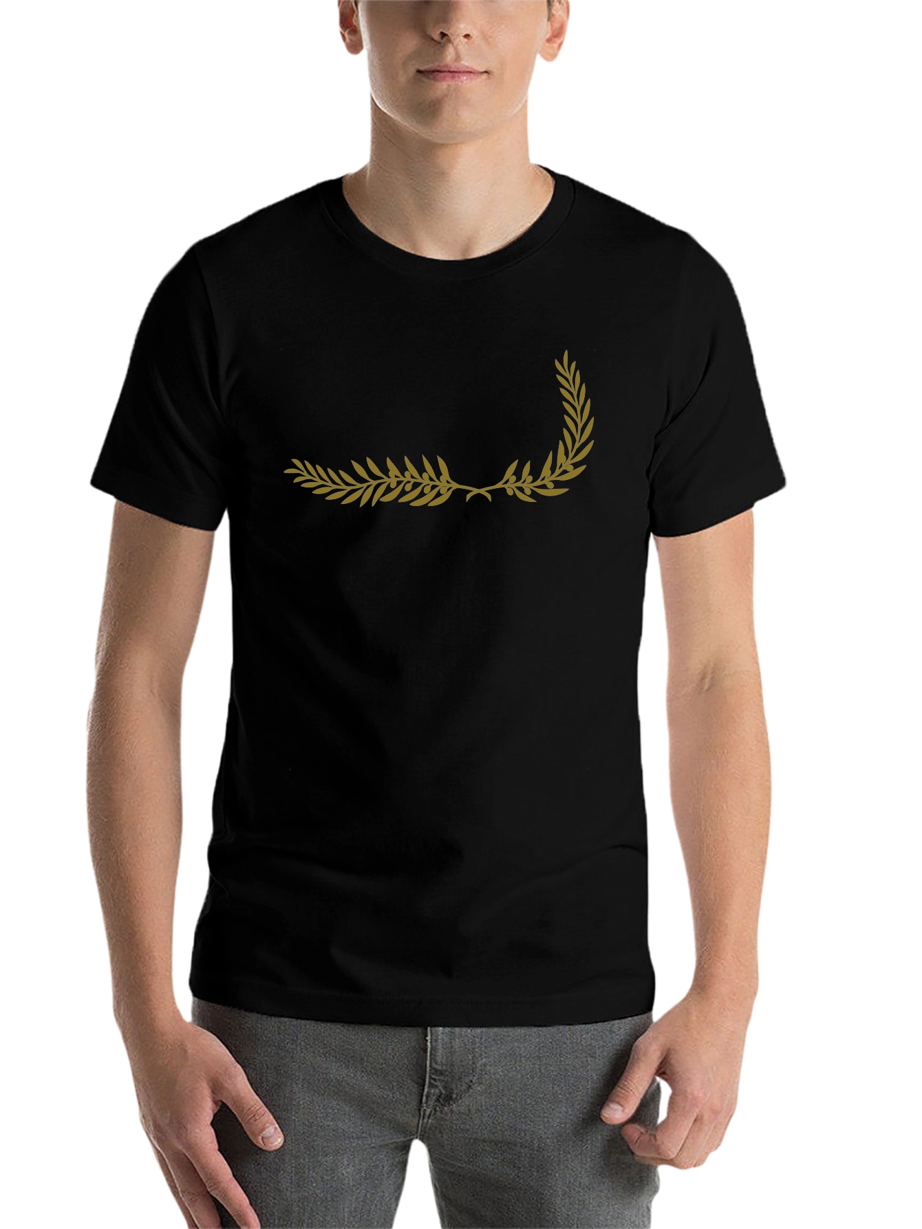 Black Olive Branch Graphic Black T-Shirt view 7