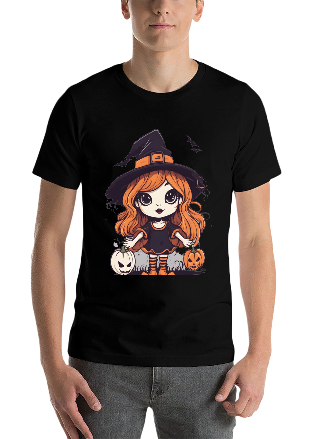 Black Halloween Witch T-Shirt view 7