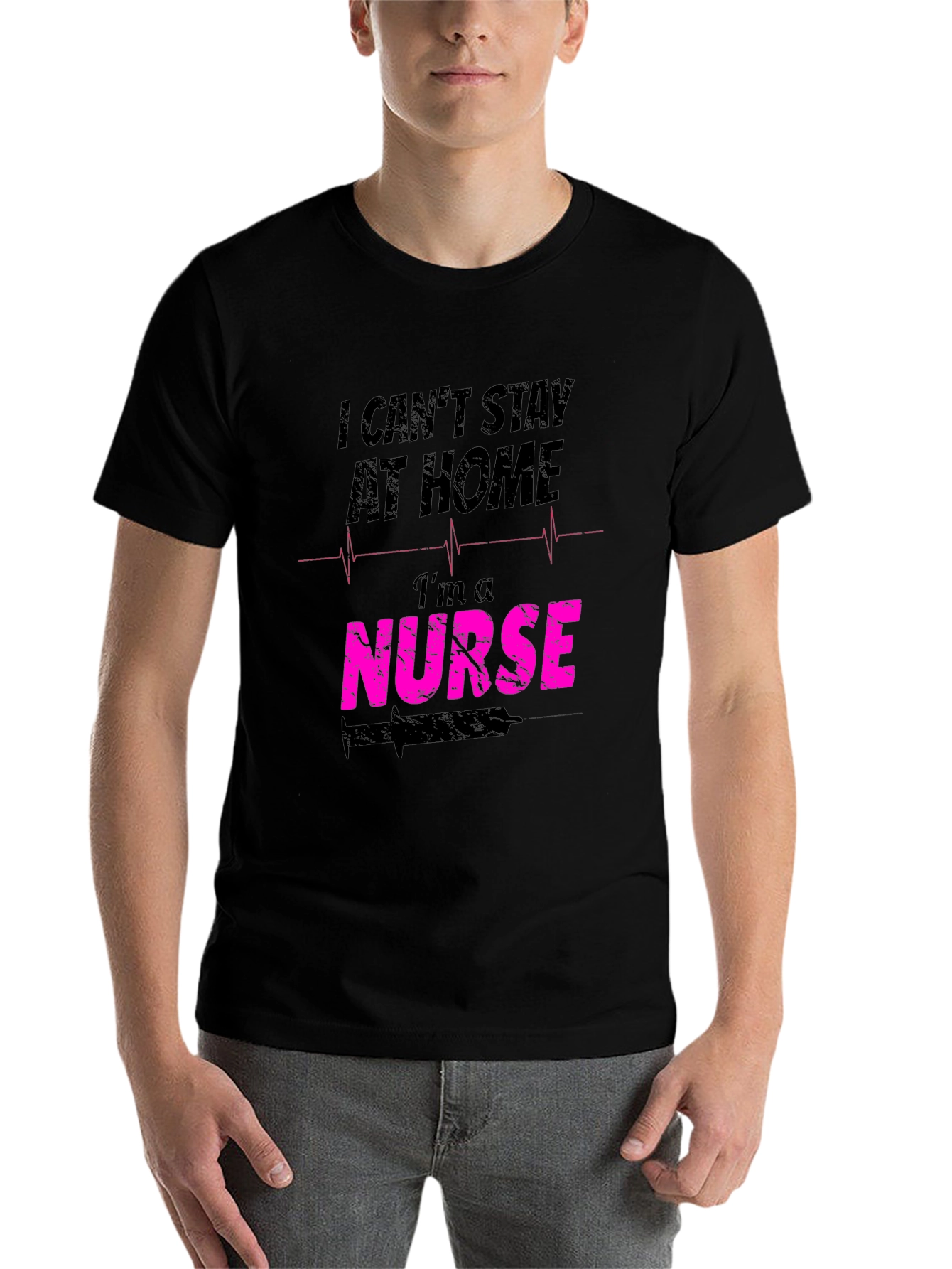 Black Nurse T-Shirt: I Can't Stay At Home view 7