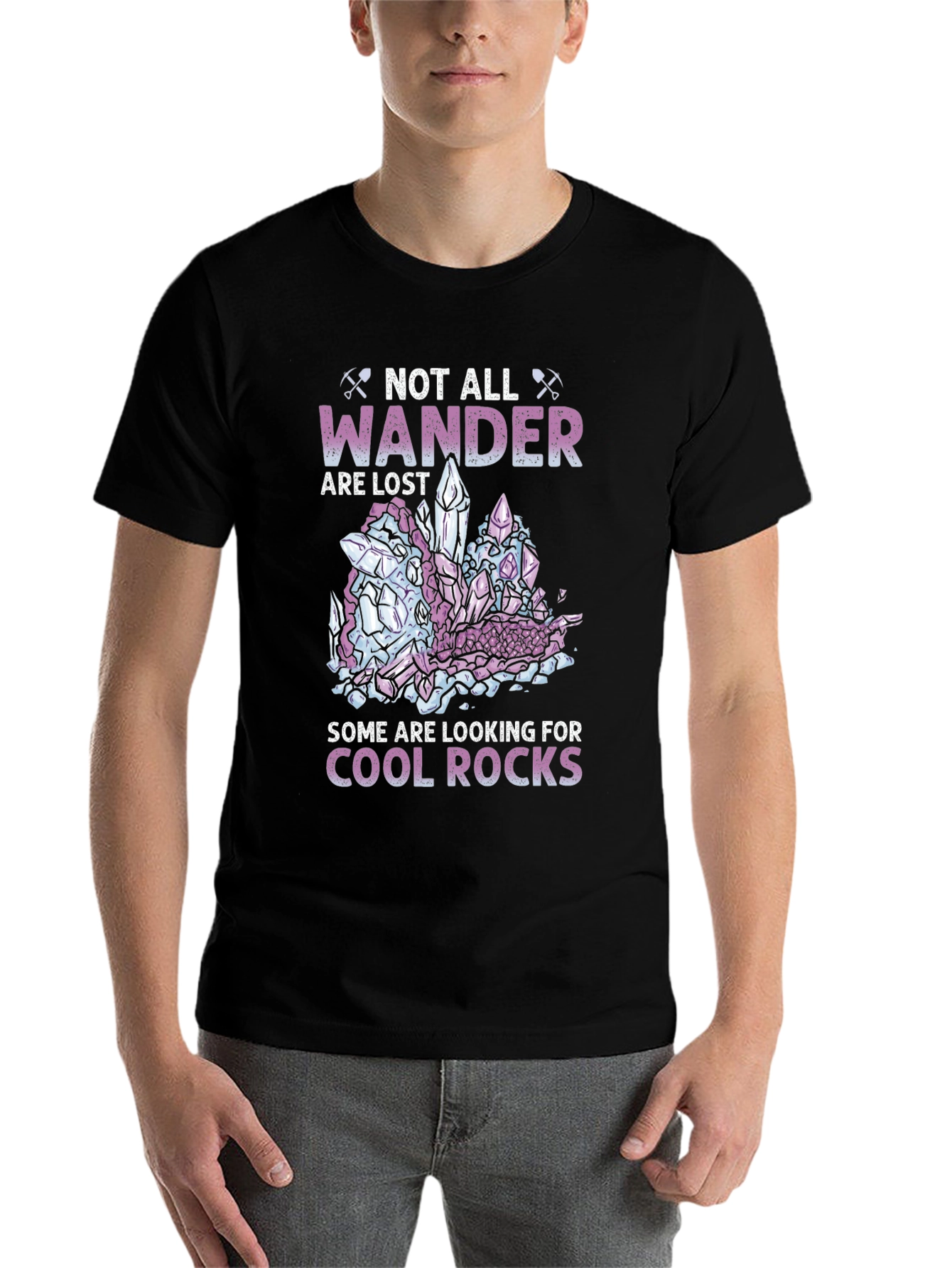 Black Cool Rocks Wanderer T-Shirt view 7