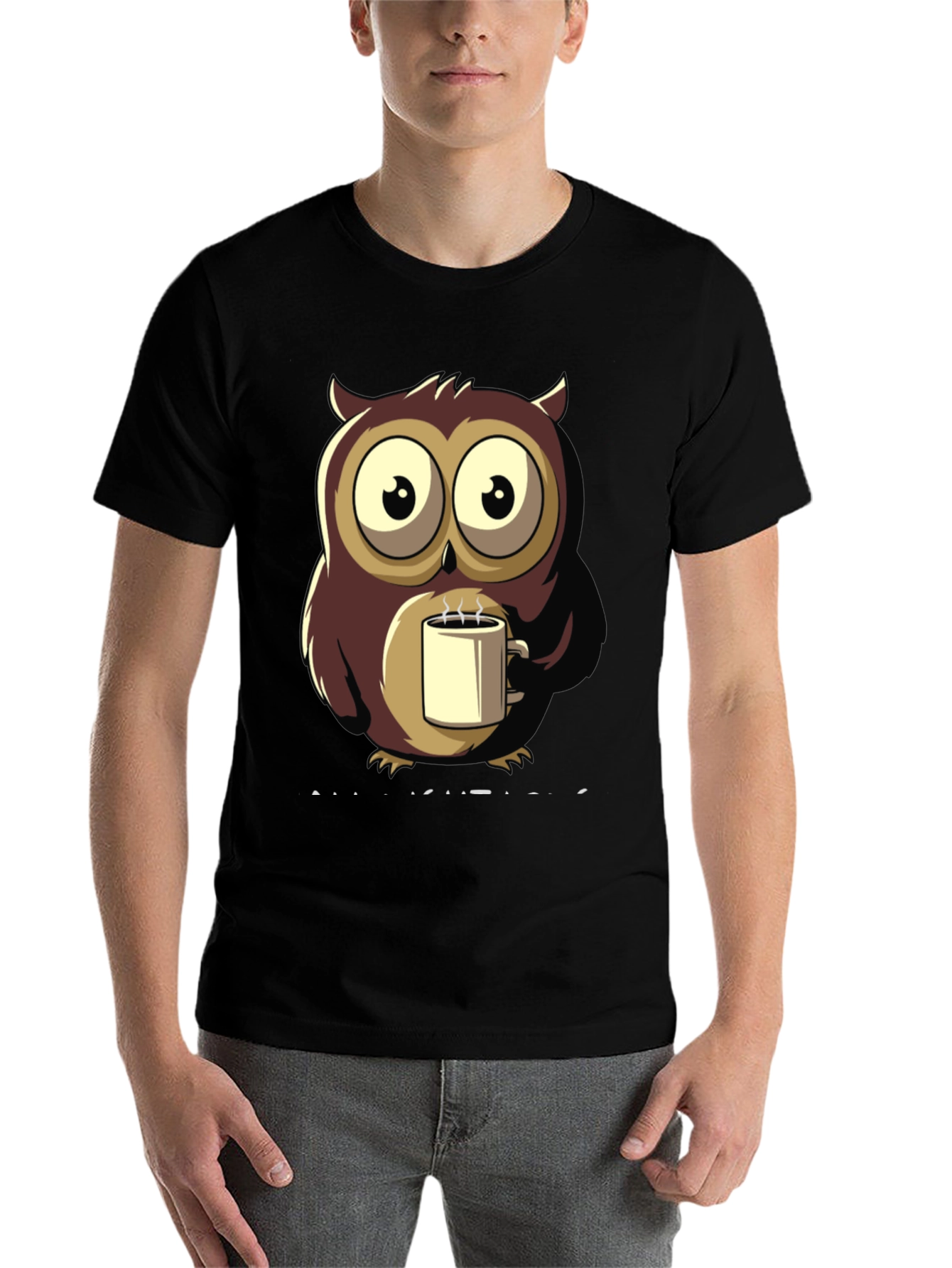 Black Owl Coffee T-Shirt - Unique Design view 7