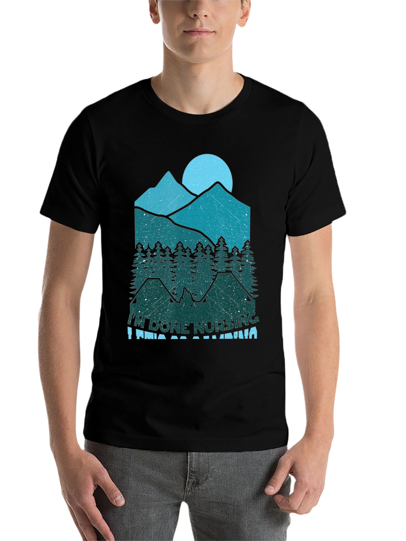 Black I'm Done Nursing I'm Going Camping T-Shirt view 7