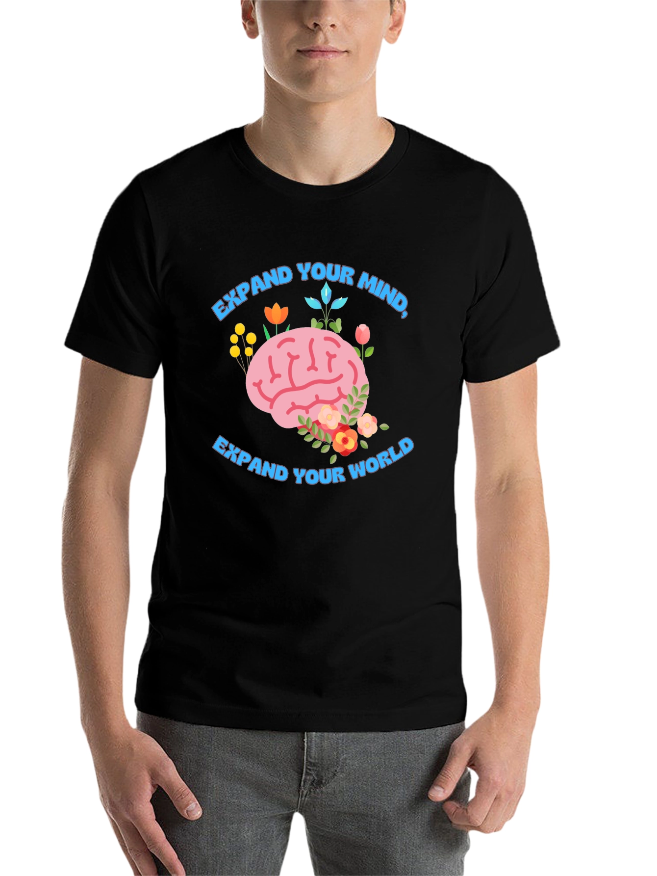 Black Expand Your Mind T-Shirt view 7