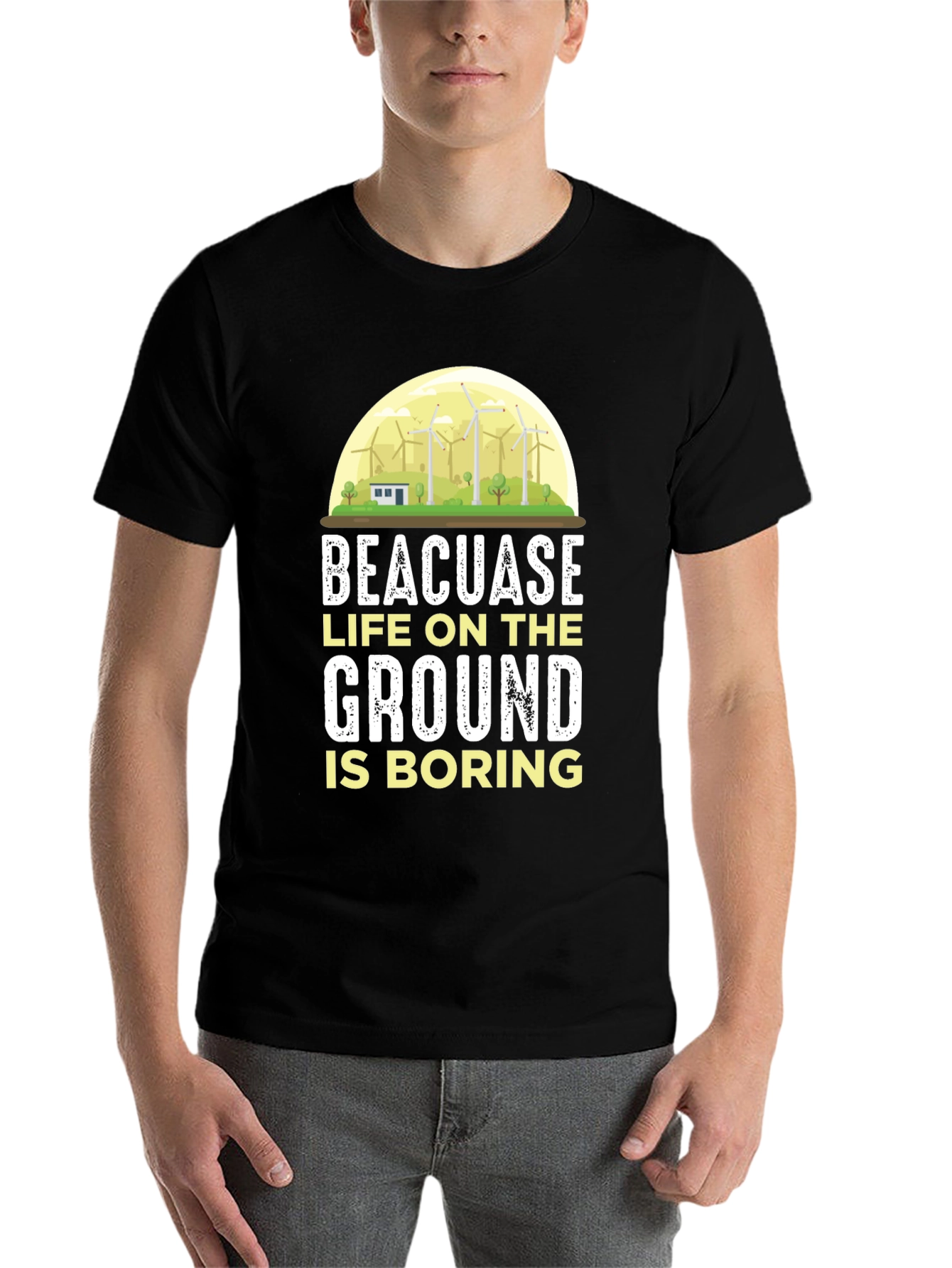 Black Life on the Ground is Boring T-Shirt view 7