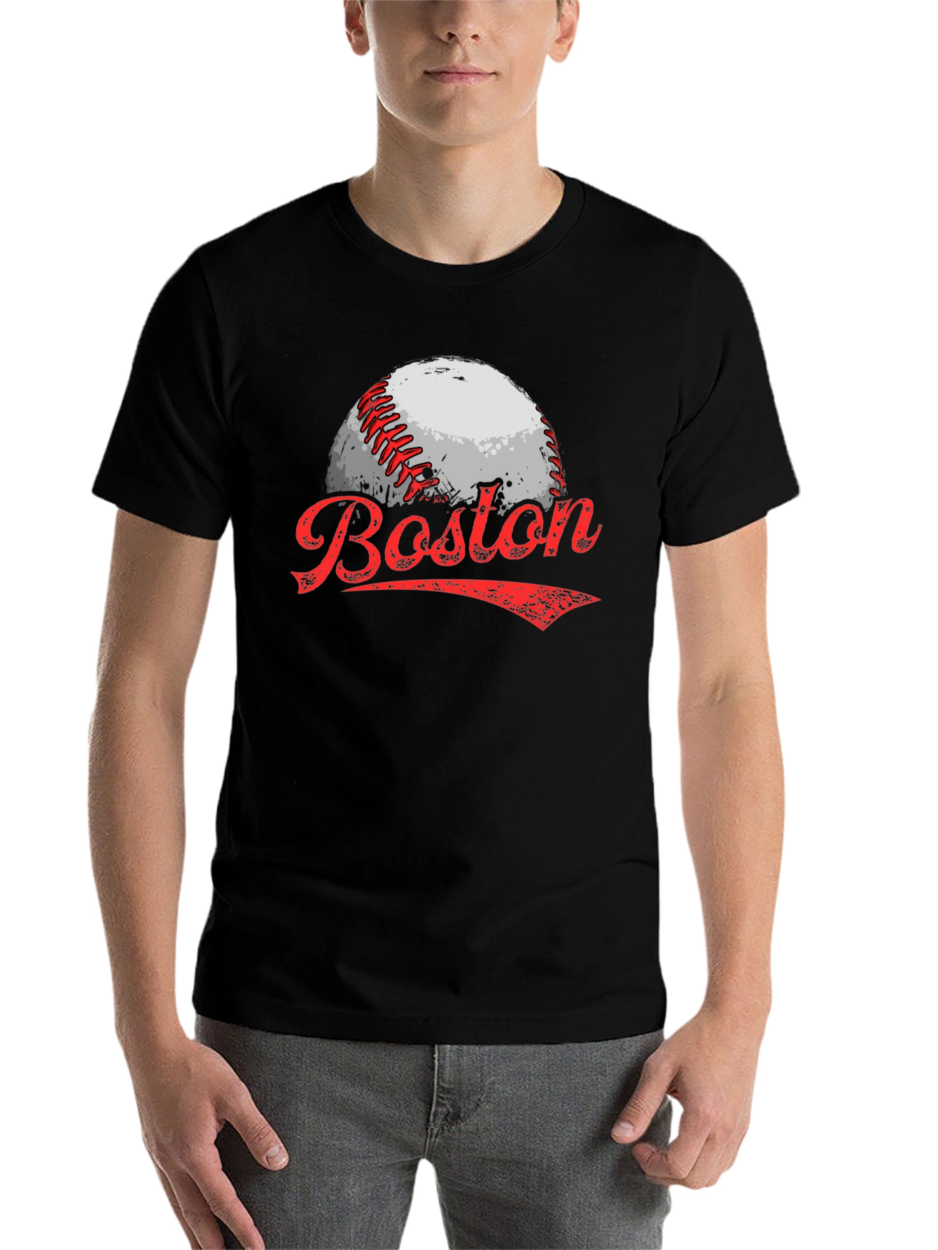 Black Boston Baseball Graphic Tee view 7