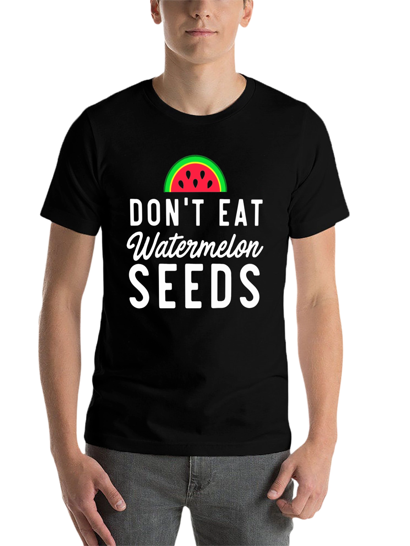 Black Don't Eat Watermelon Seeds Novelty Graphic Tee view 7