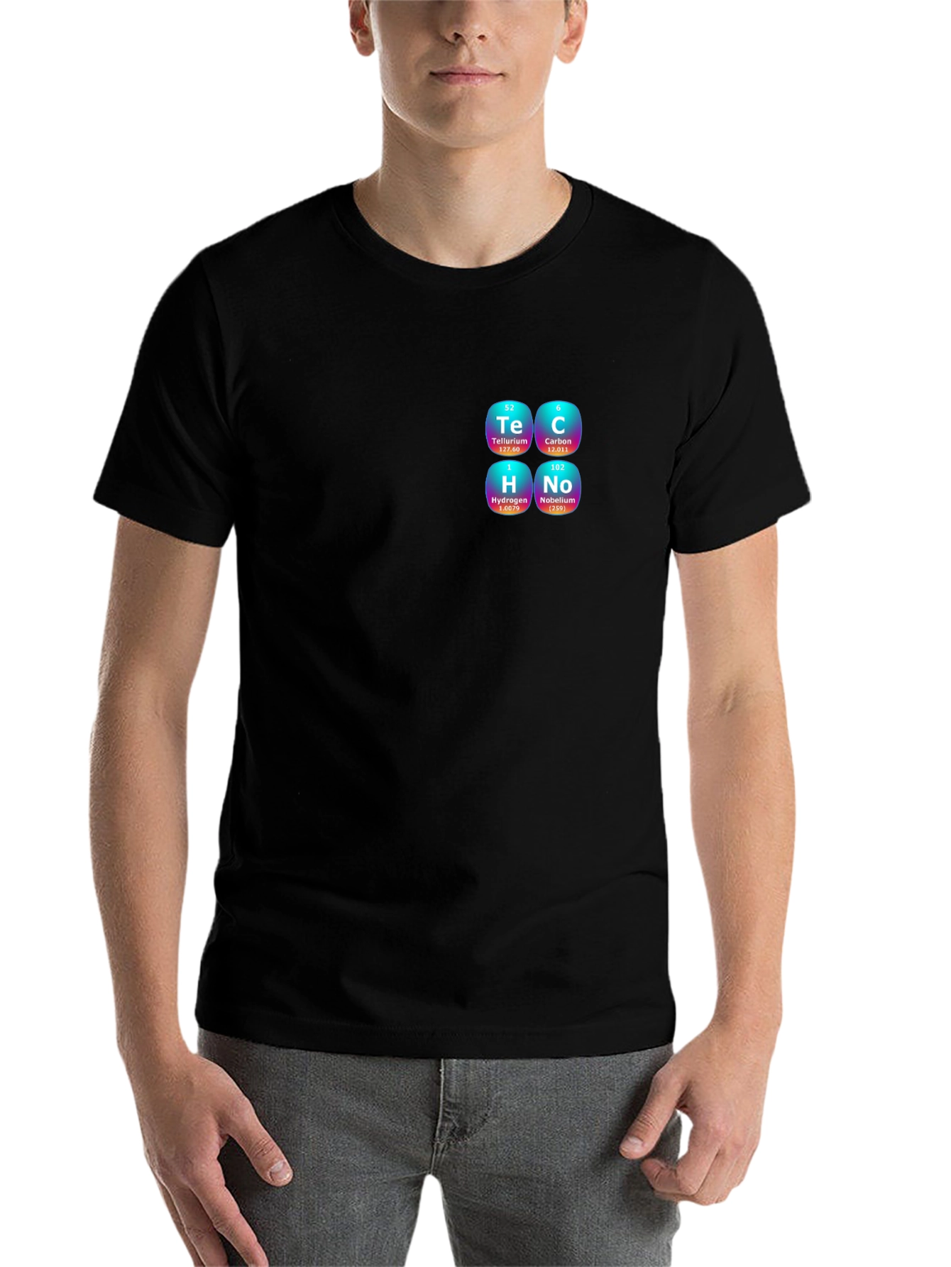Black Techno Elements T-Shirt view 7