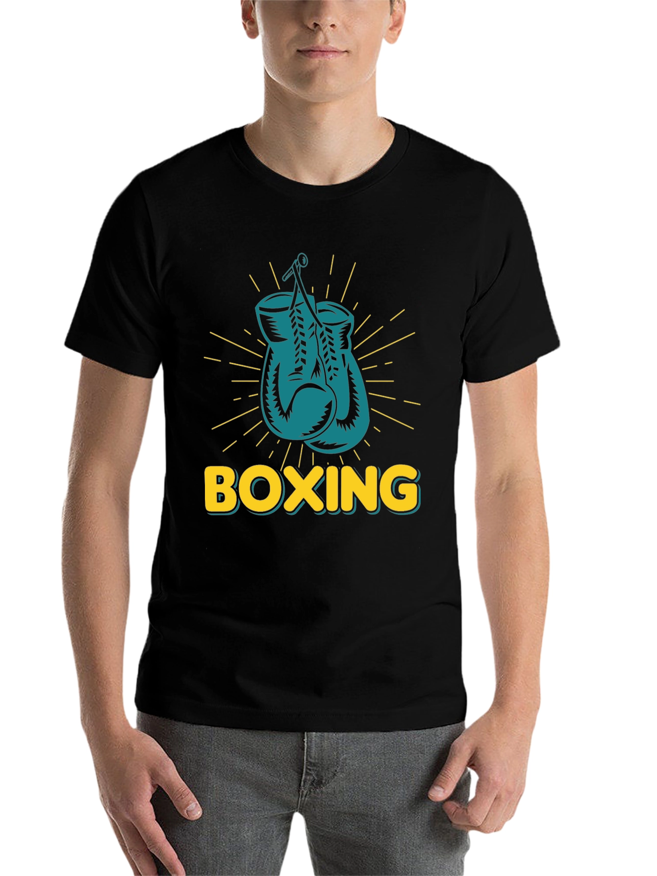 Black Boxing Gloves Graphic Tee - Punch Out Style! view 7