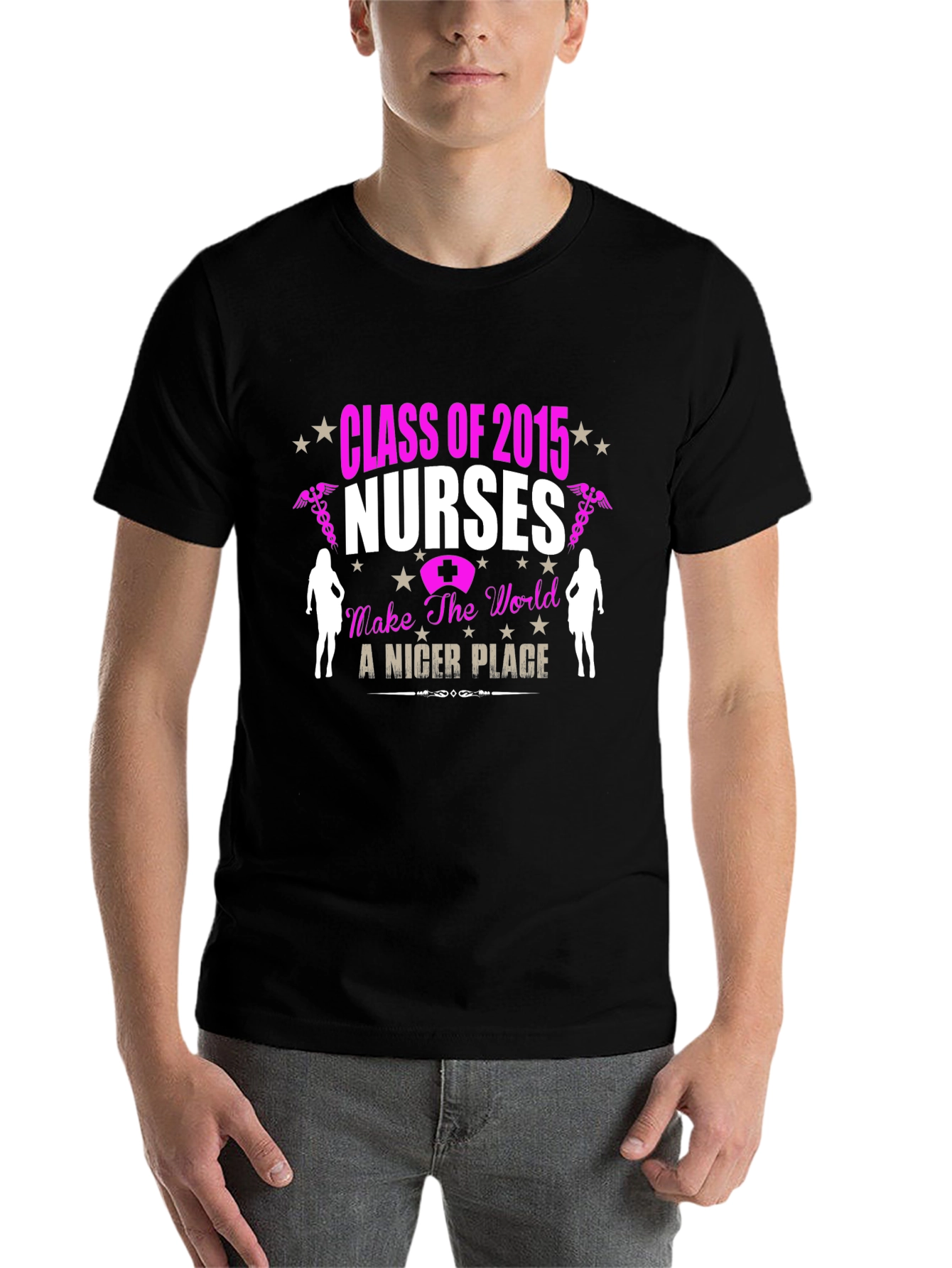 Black Class of 2015 Nurses T-Shirt view 7