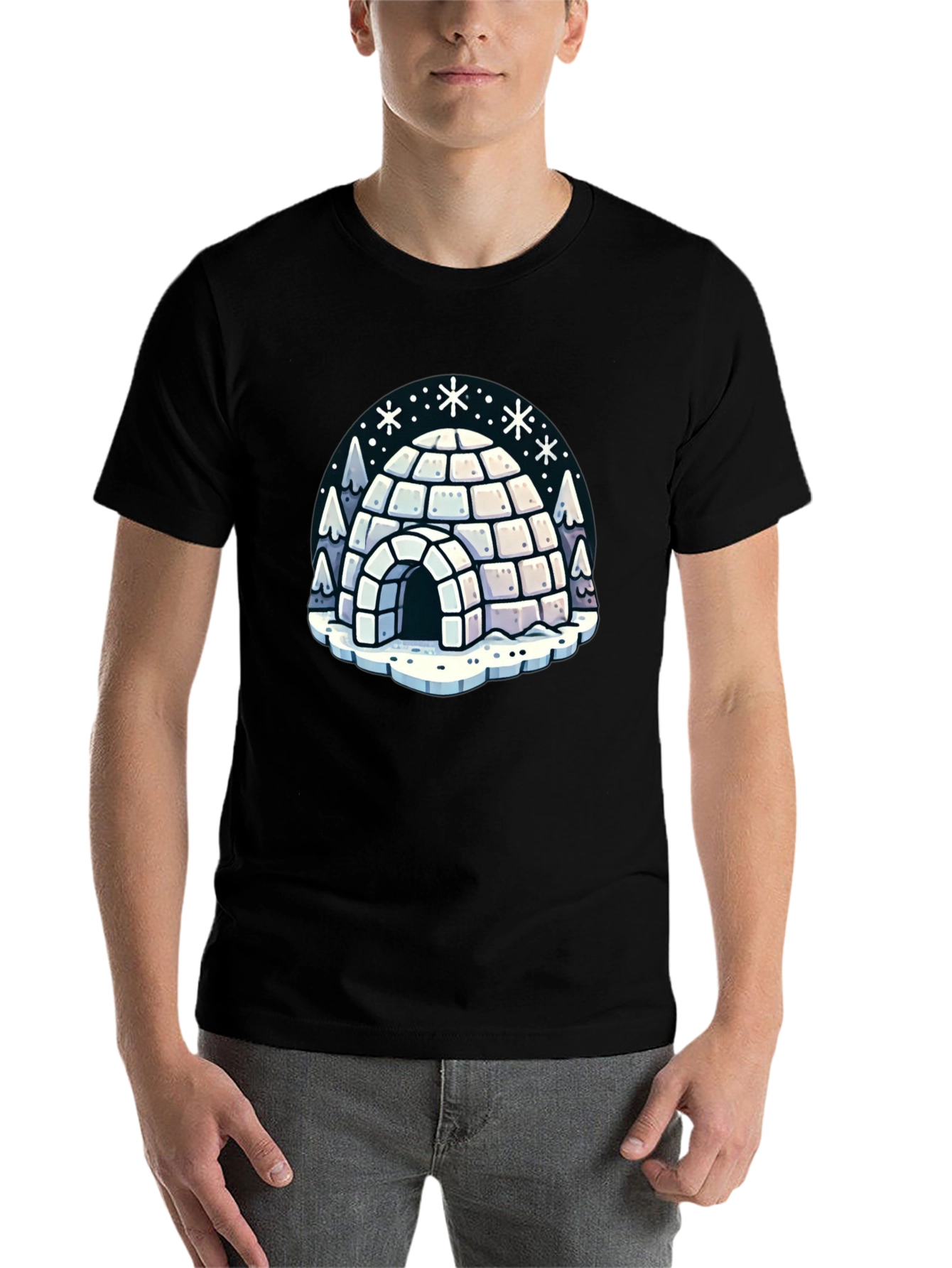 Black Igloo Graphic Tee - Winter Fun view 7
